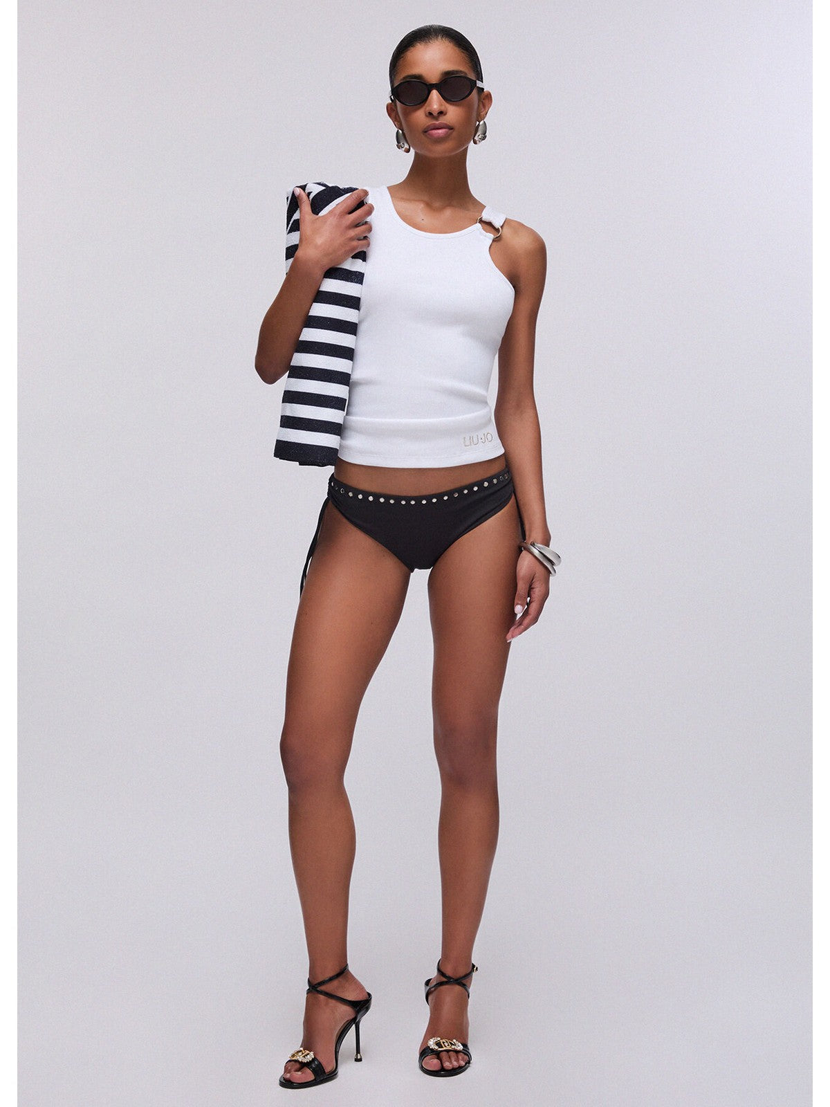 LIU JO BEACHWEAR Top Donna  VA6122J4822 11110 Bianco gioboutiqueweb