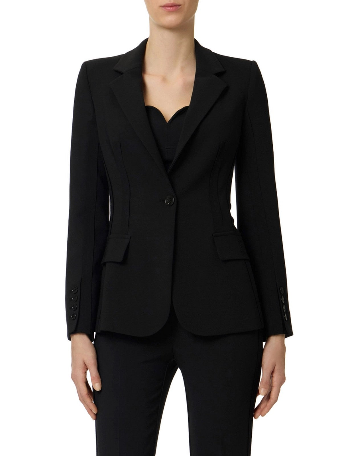 ELISABETTA FRANCHI Giacca Donna  GI21661E2 110 Nero gioboutiqueweb