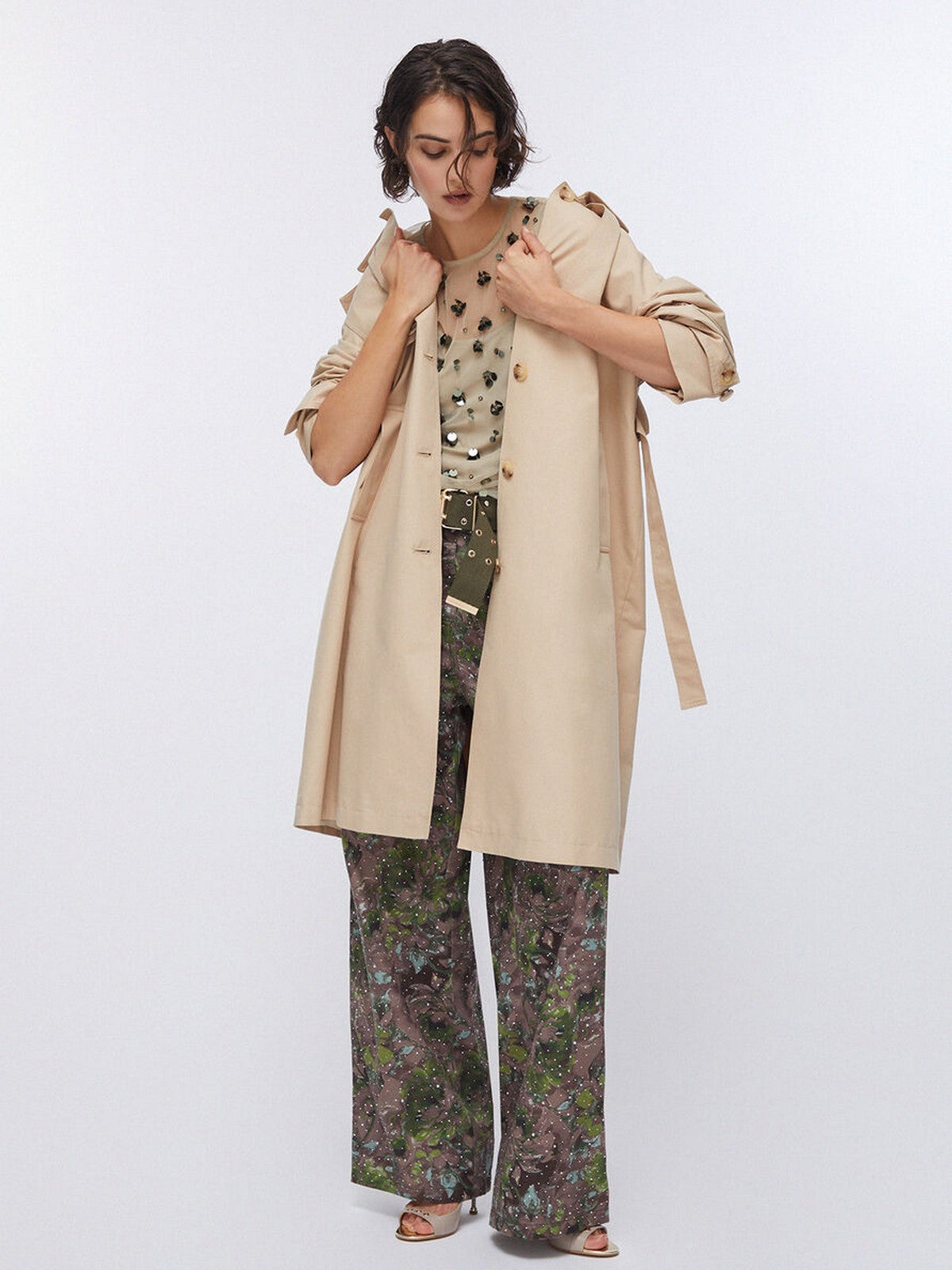 LIU JO WHITE Trench Donna  WA6317T3508 41208 Cream beige gioboutiqueweb