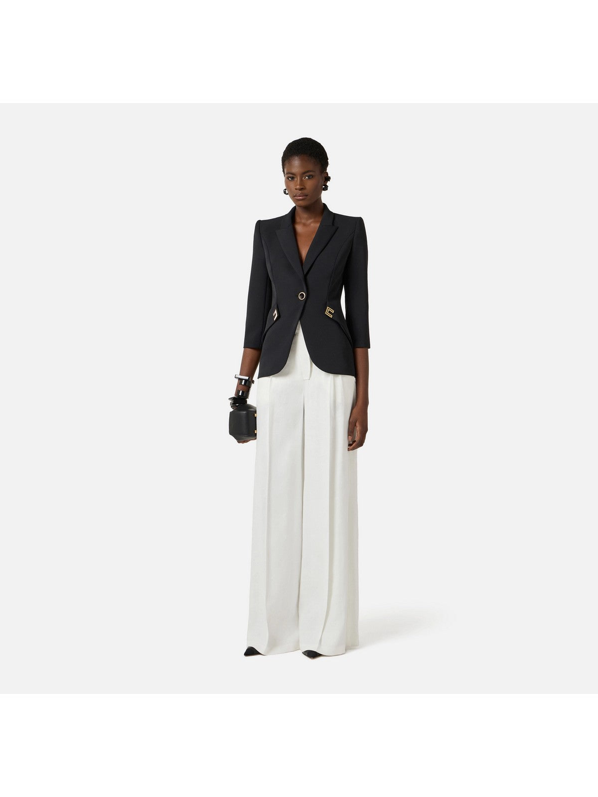 ELISABETTA FRANCHI Giacca Donna  GI21561E2 110 Nero gioboutiqueweb