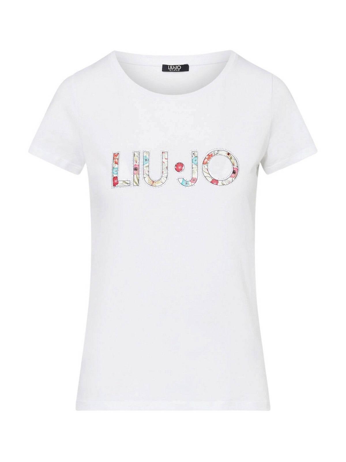 LIU JO BEACHWEAR T-shirt Donna  VA6169JS003 Q9136 Bianco/flowers gioboutiqueweb