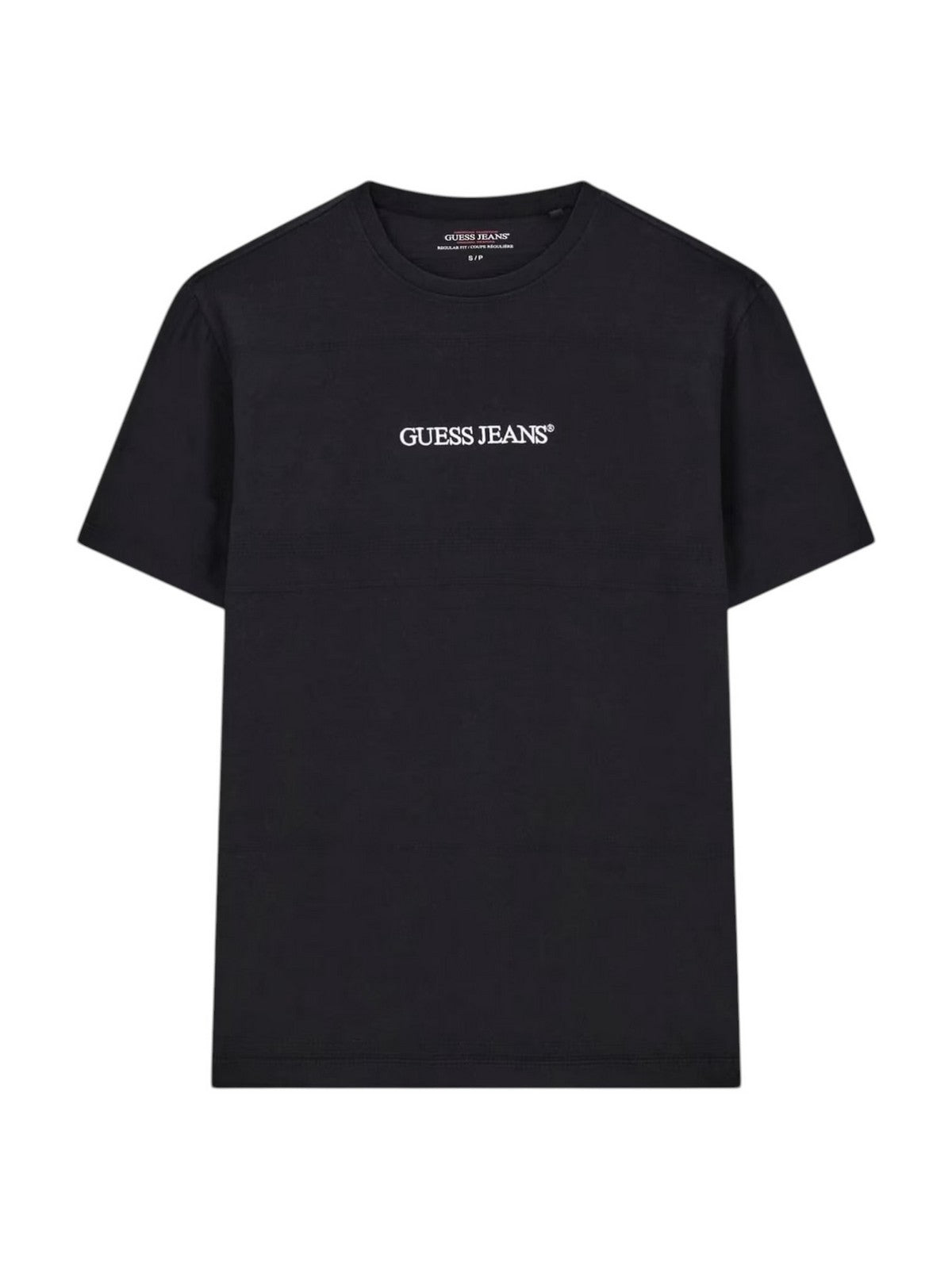 GUESS T-shirt Uomo GJ REG FIT JACQUARD STRIPE TEE M6GIZ3 KE942 JTMU JET BLACK MULTI gioboutiqueweb