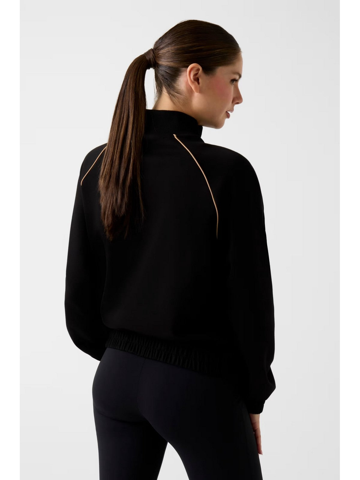 GUESS SPORT Felpa Donna GEORGIA HIGH NECK FULL-ZIP SWE V6RQ00 KD852 JBLK Jet Black A996