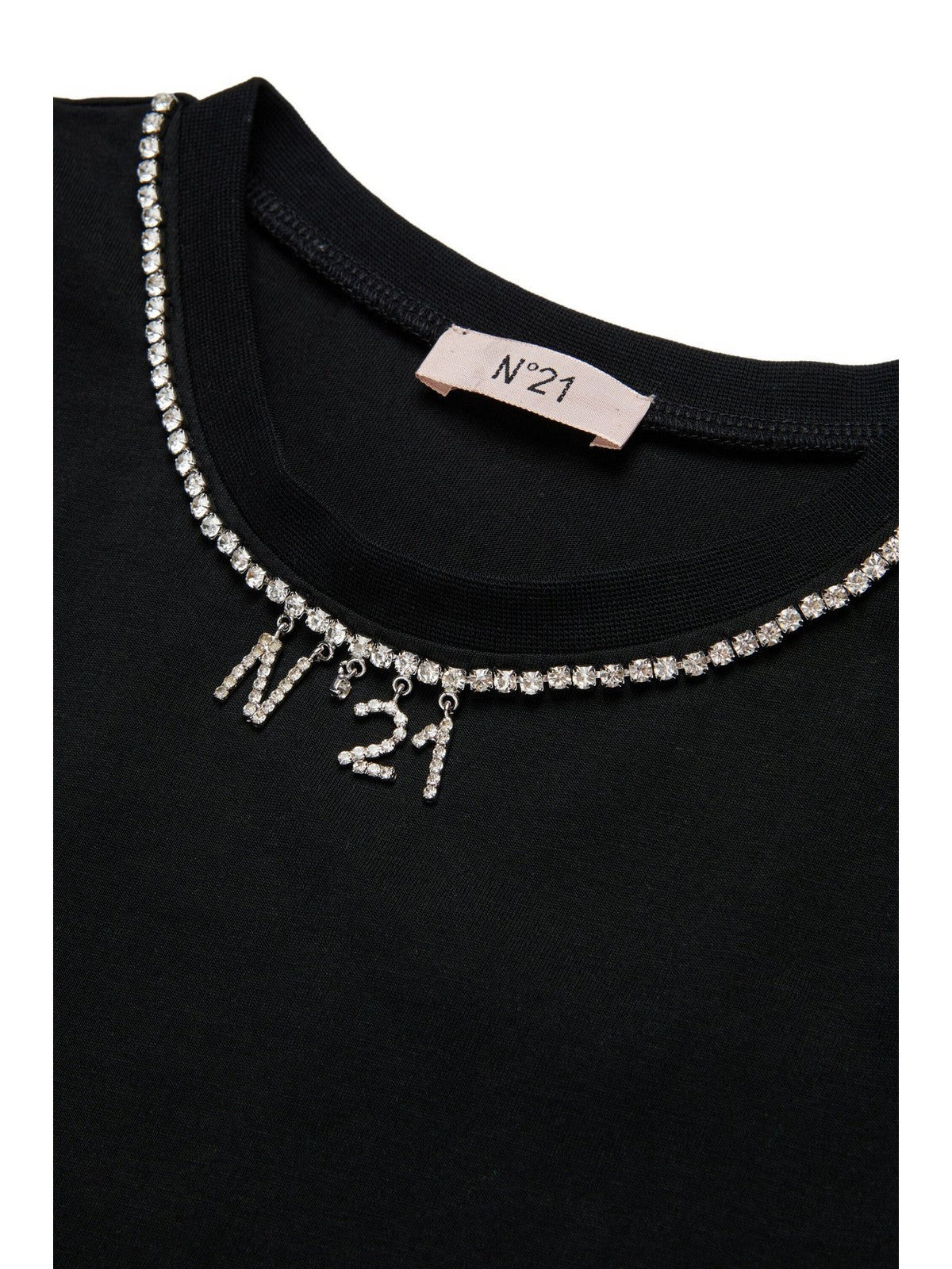 N°21 T-shirt Bambine e ragazze  N210A5 N0479 0N900 BLACK gioboutiqueweb