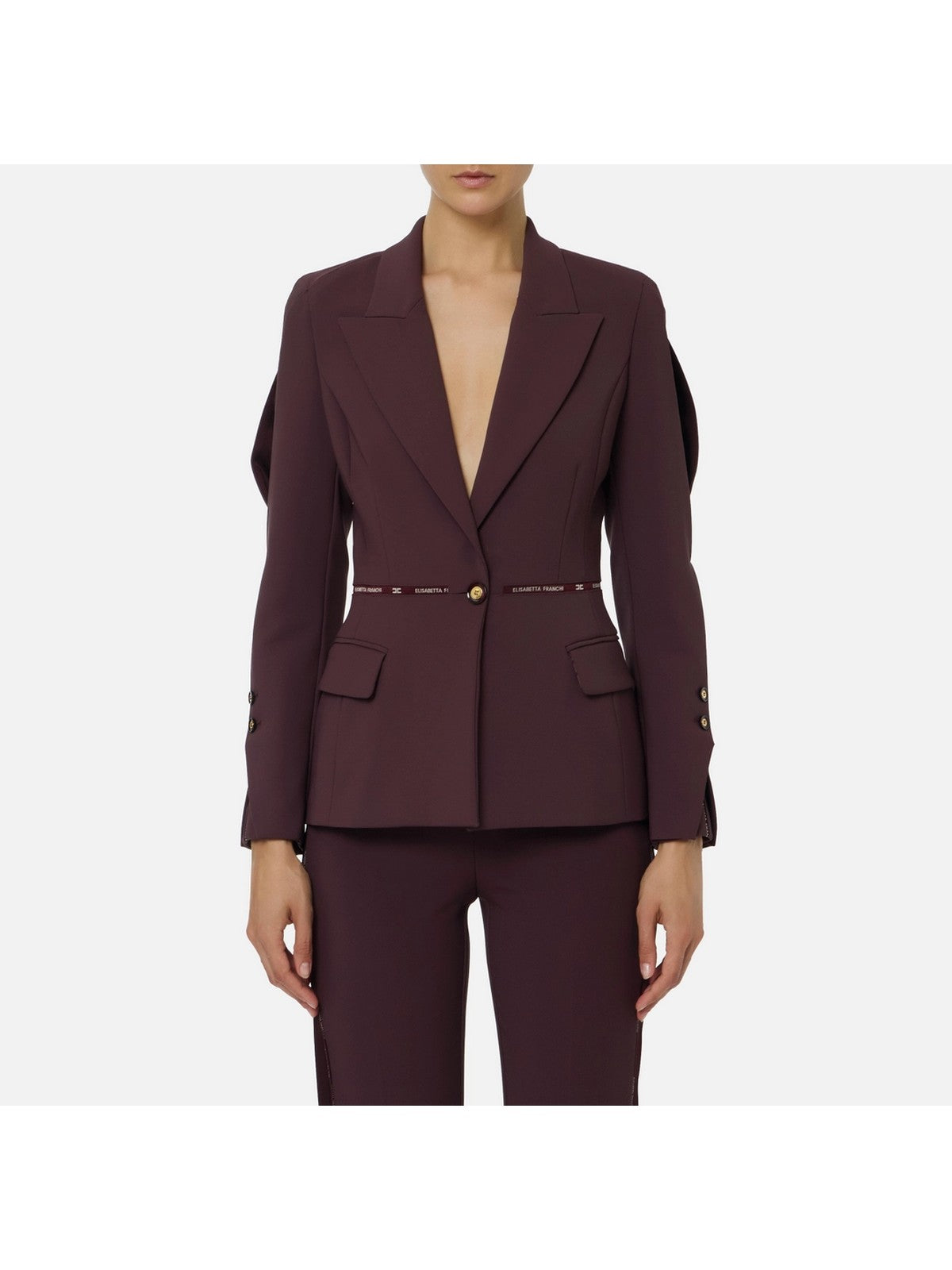 ELISABETTA FRANCHI Giacca Donna  GI17156E2 EA4 MERLOT gioboutiqueweb