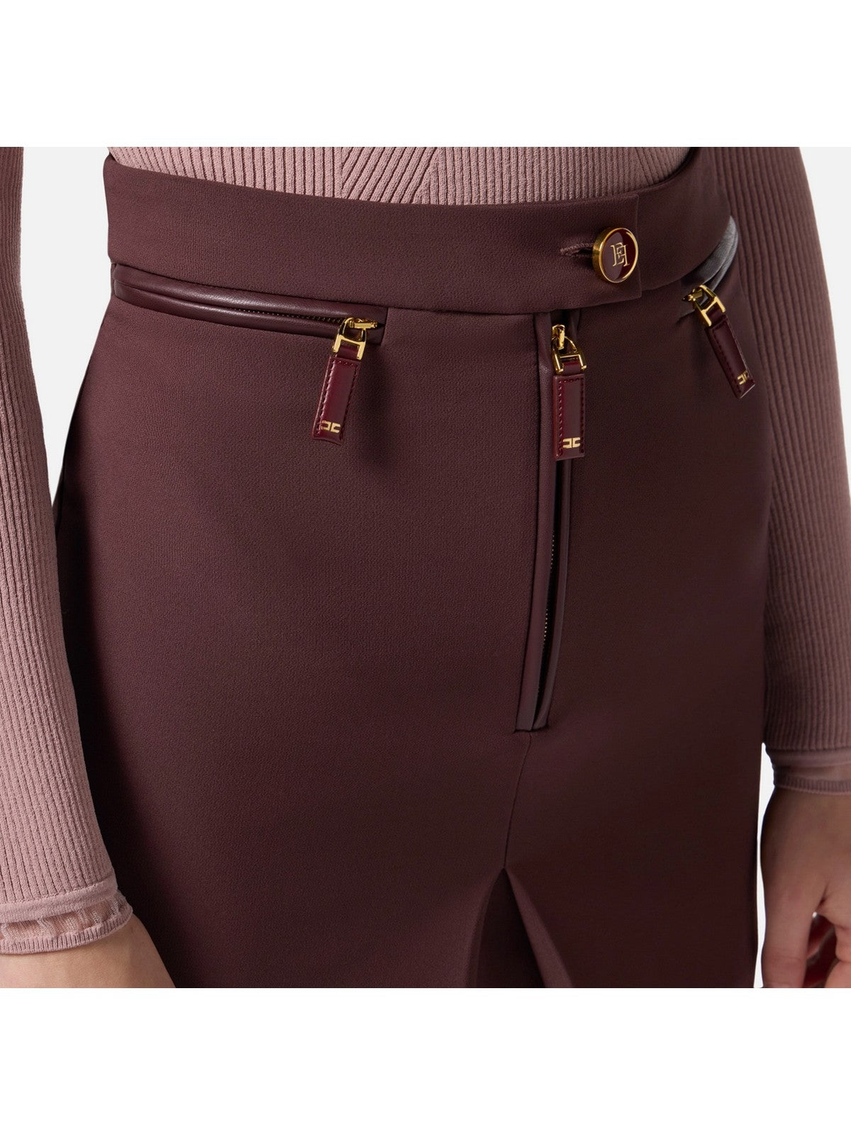 ELISABETTA FRANCHI Gonna Donna  GO13156E2 EA4 MERLOT gioboutiqueweb