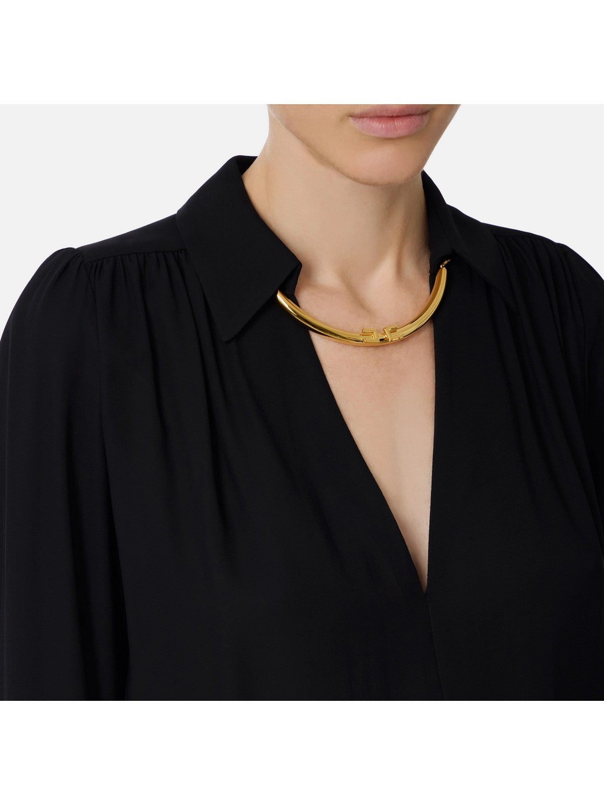 ELISABETTA FRANCHI Camicia Donna  CA12356E2 110 Nero gioboutiqueweb