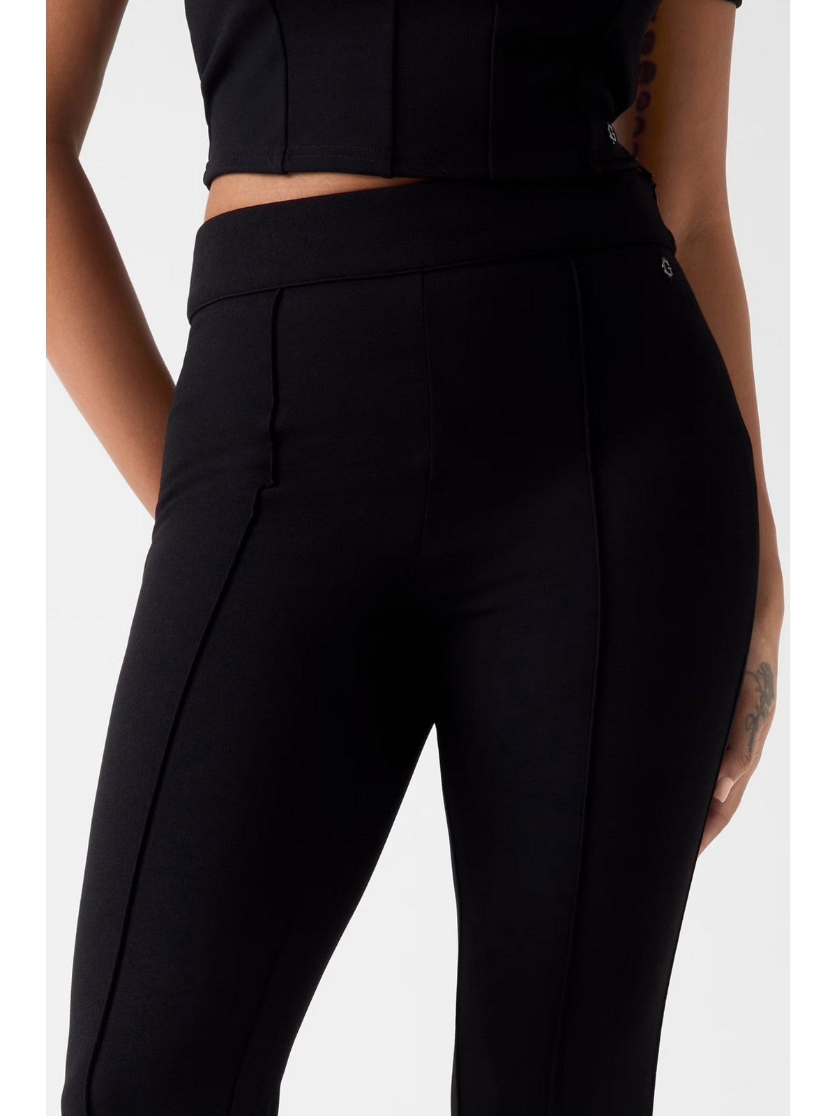 GUESS Pantalone Donna NEW FLARED EVELINA PANT W4YB01 KCBO2 JBLK Jet Black A996 gioboutiqueweb