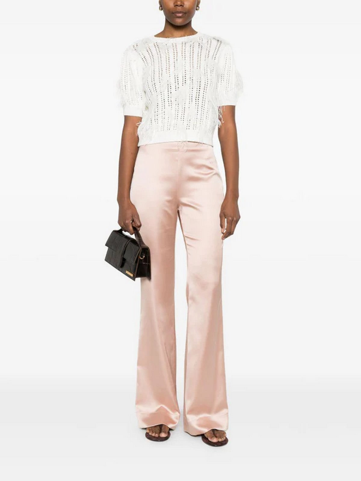 PINKO Pantalone Donna PINOLO PANTALONE SATIN 106434-A361 Q35 ROSA MOGANO gioboutiqueweb