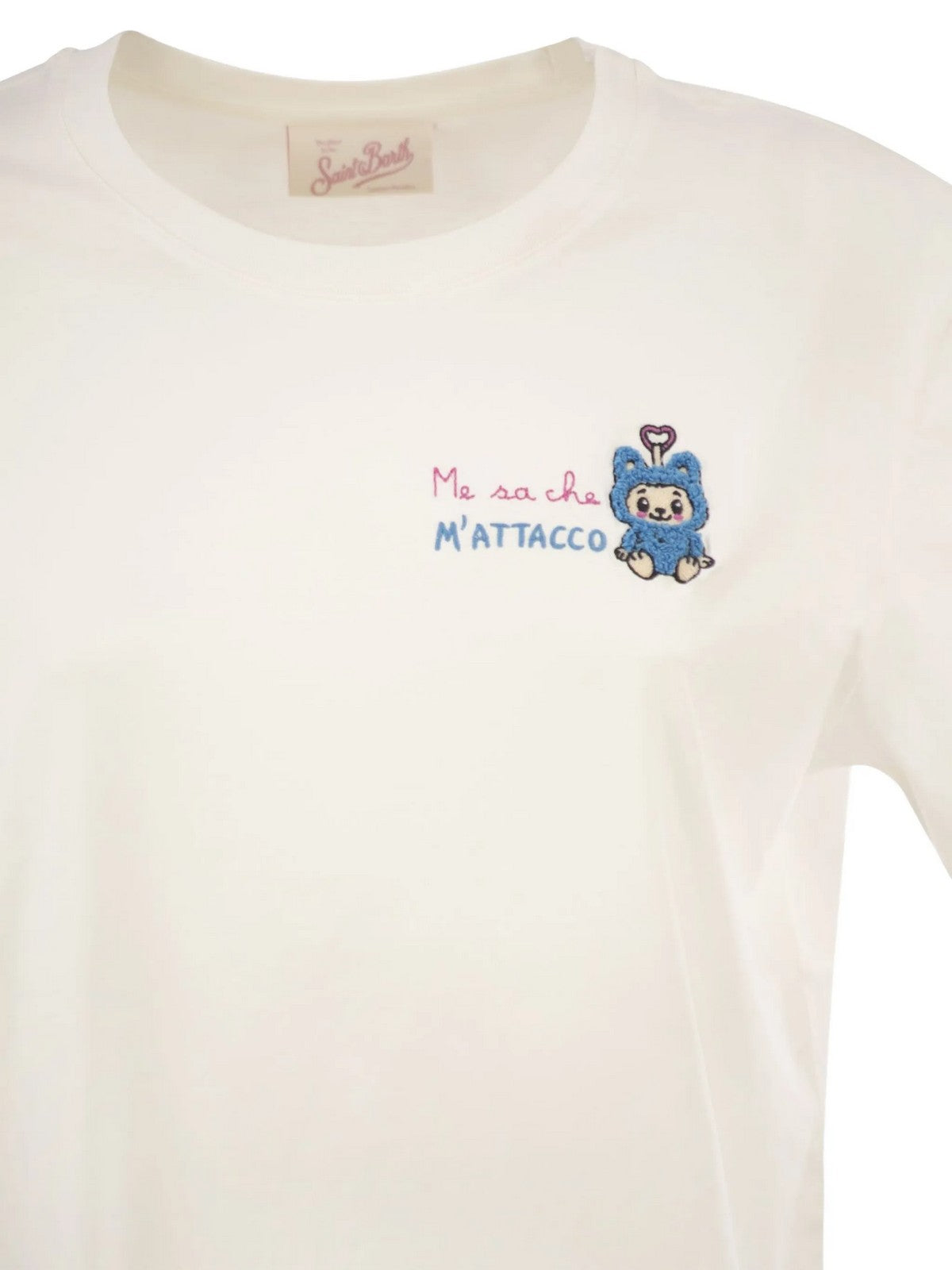 MC2 SAINT BARTH T-shirt Donna  EMILIE 01042L ATTACCO PUPPY 10 EMB