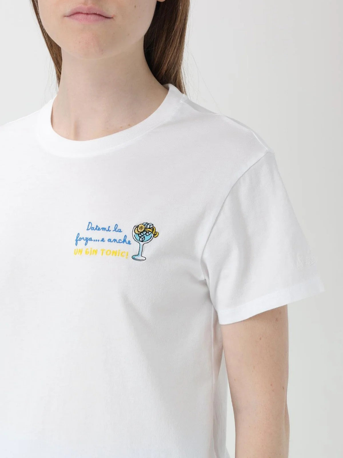 MC2 SAINT BARTH T-shirt Donna  EMILIE 06008H FORZA E GIN TONIC 01N EMB gioboutiqueweb