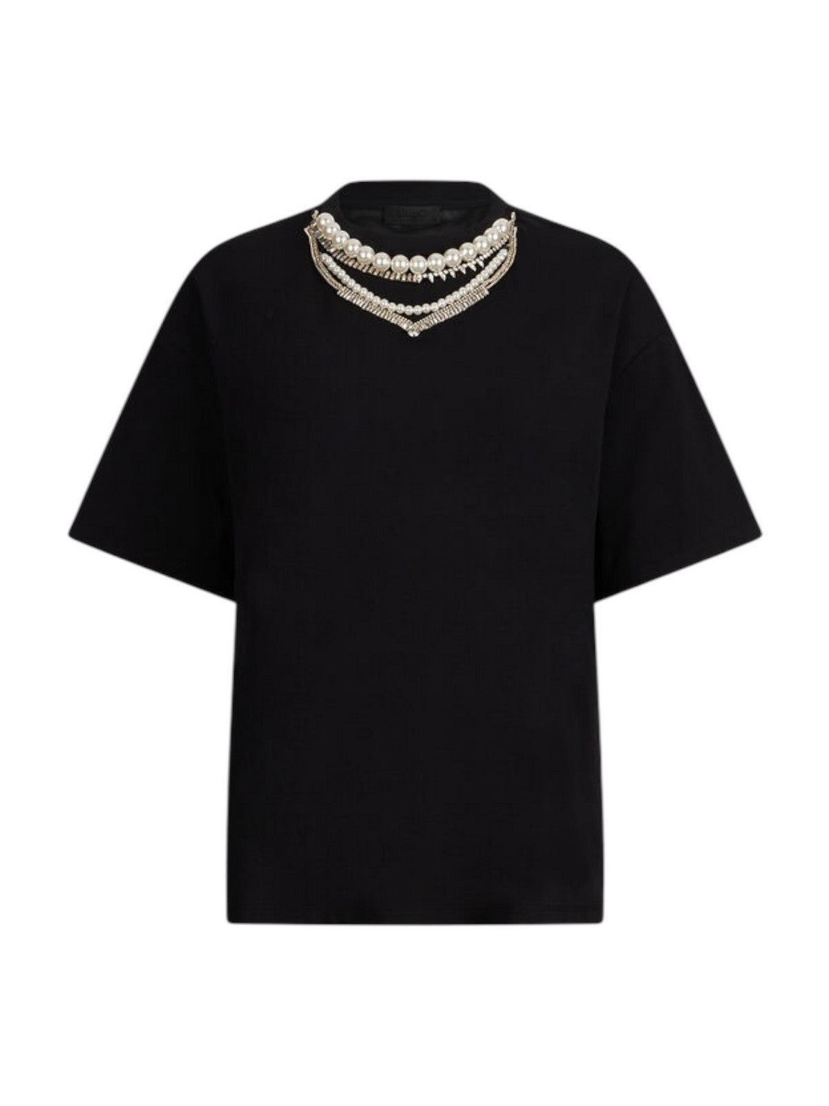 LIU JO BLACK T-shirt Donna  CF5063J0088 22222 Nero gioboutiqueweb