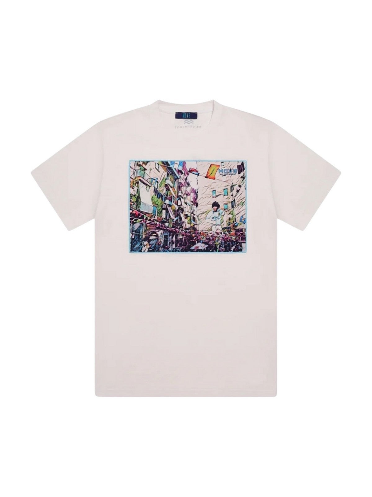 MOVE be different T-shirt Uomo  T-SHIRT QUARTIERI BIANCO gioboutiqueweb