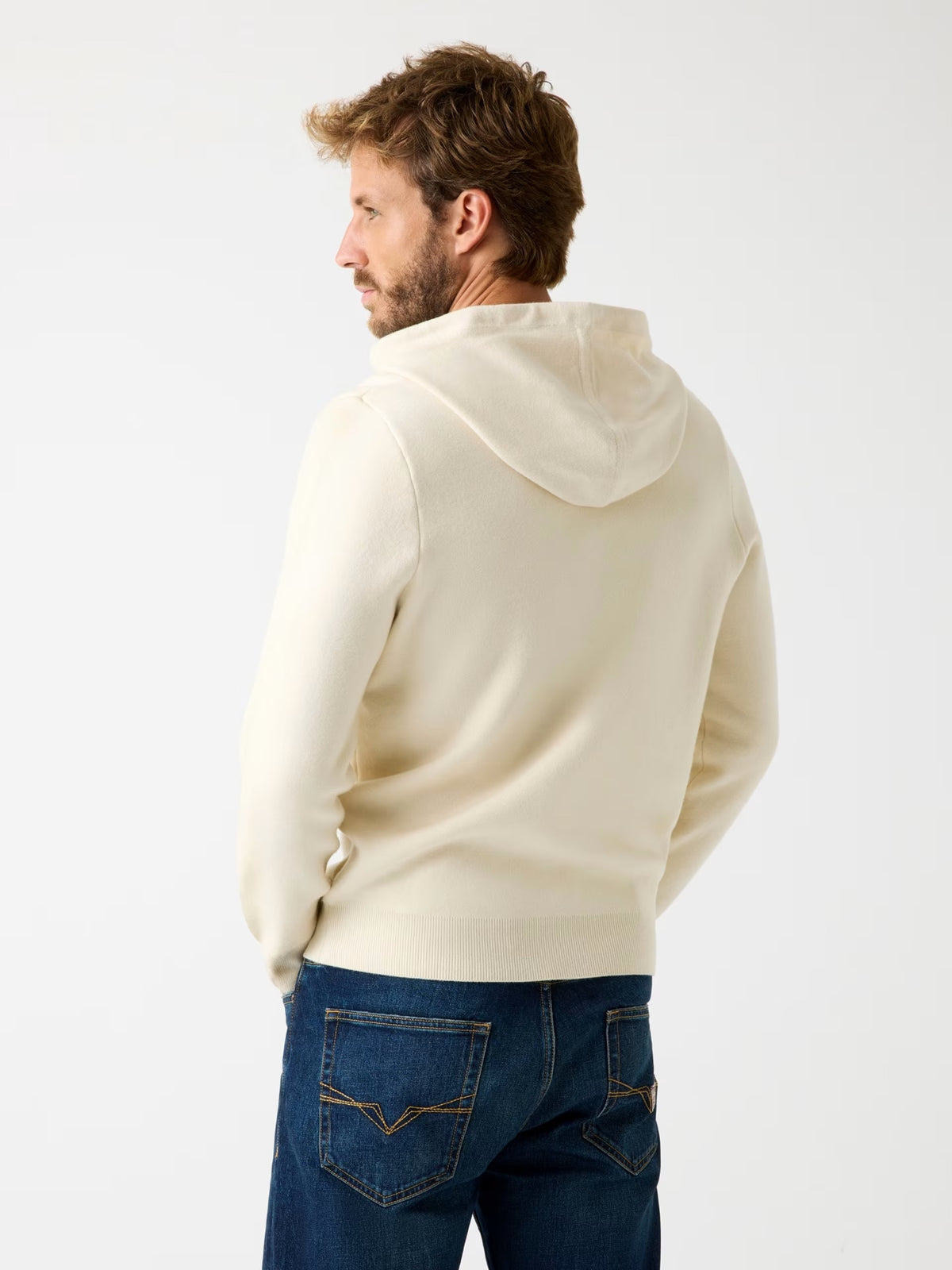 GUESS Maglione Uomo JOBY HOODIE FRENCH TERRY SWTR M5BR18 Z0470 G1CV QUICKSAND