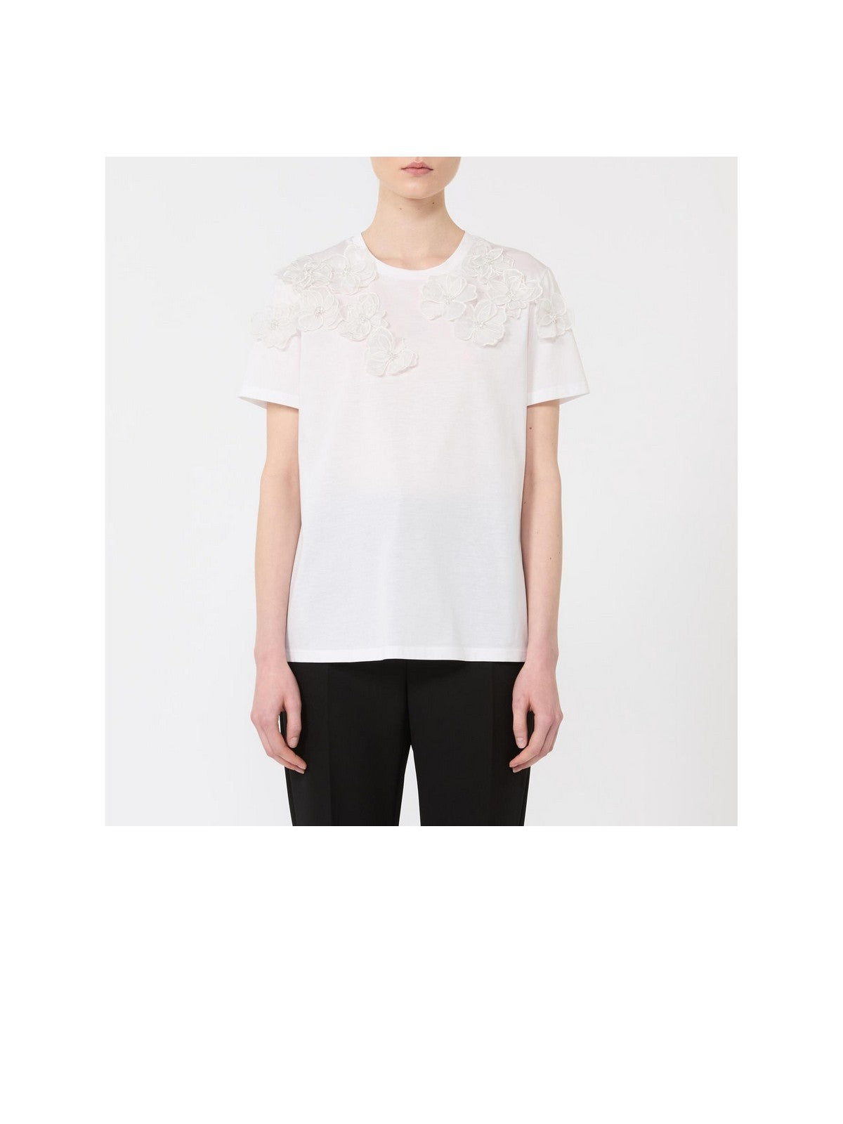 MAX MARA STUDIO T-shirt Donna MSEEDITTI 2616971013600 006 Bianco gioboutiqueweb