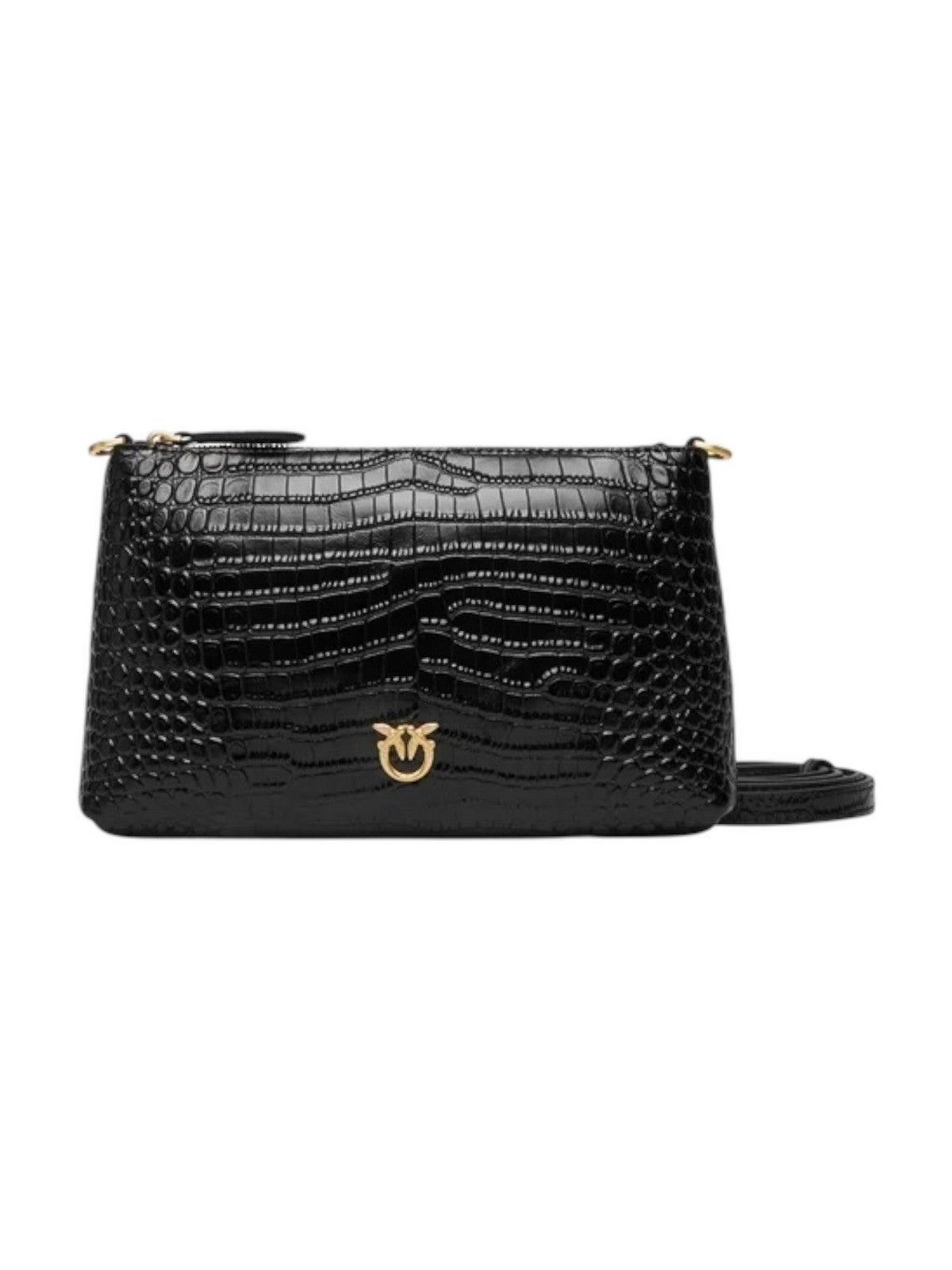 PINKO Portafoglio Donna FLAT HORIZONTAL MINI 104277-A2OH Z99V NERO LIMOUSINE - MATT GOLD