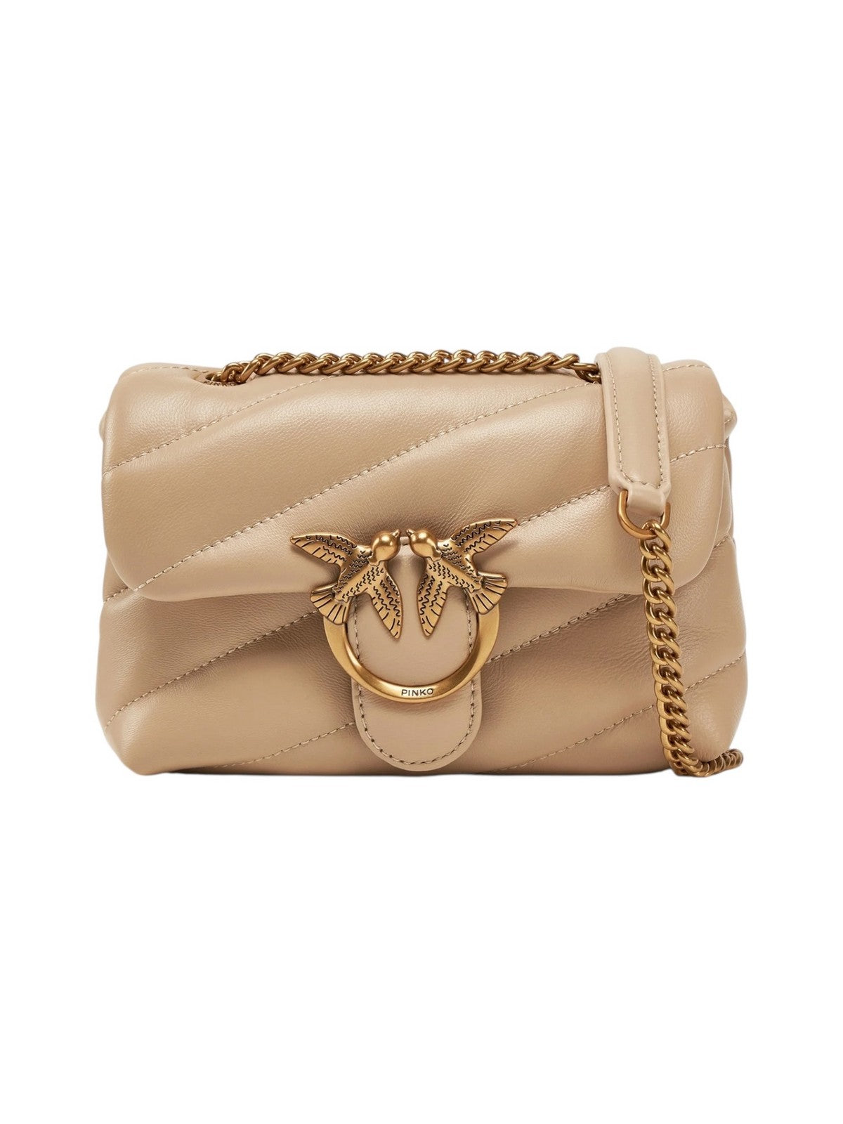 PINKO Borsa Donna Love Puff Baby Cl Sheep Nappa 100040-A0F2 C50Q BEIGE gioboutiqueweb