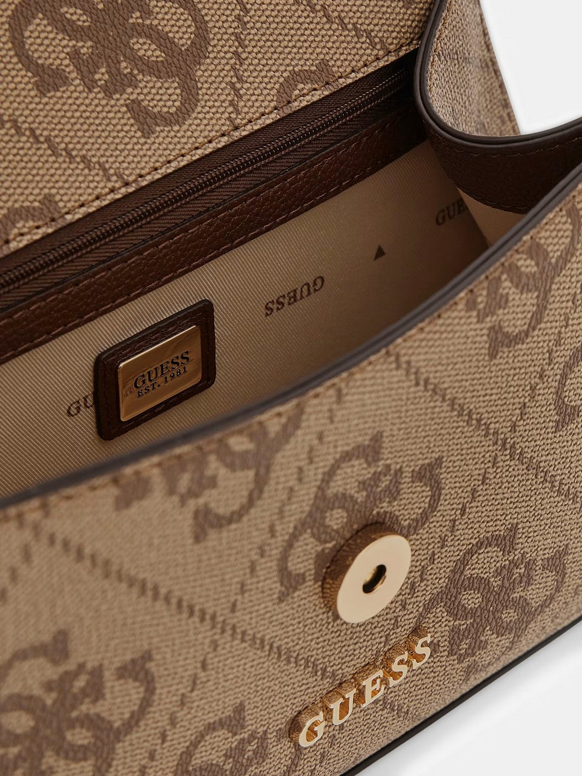 GUESS Borsa Donna KARNILLA LOGO FLAP SHLDR BAG HWOS99 01190 LGW LATTE LOGO/BROWN