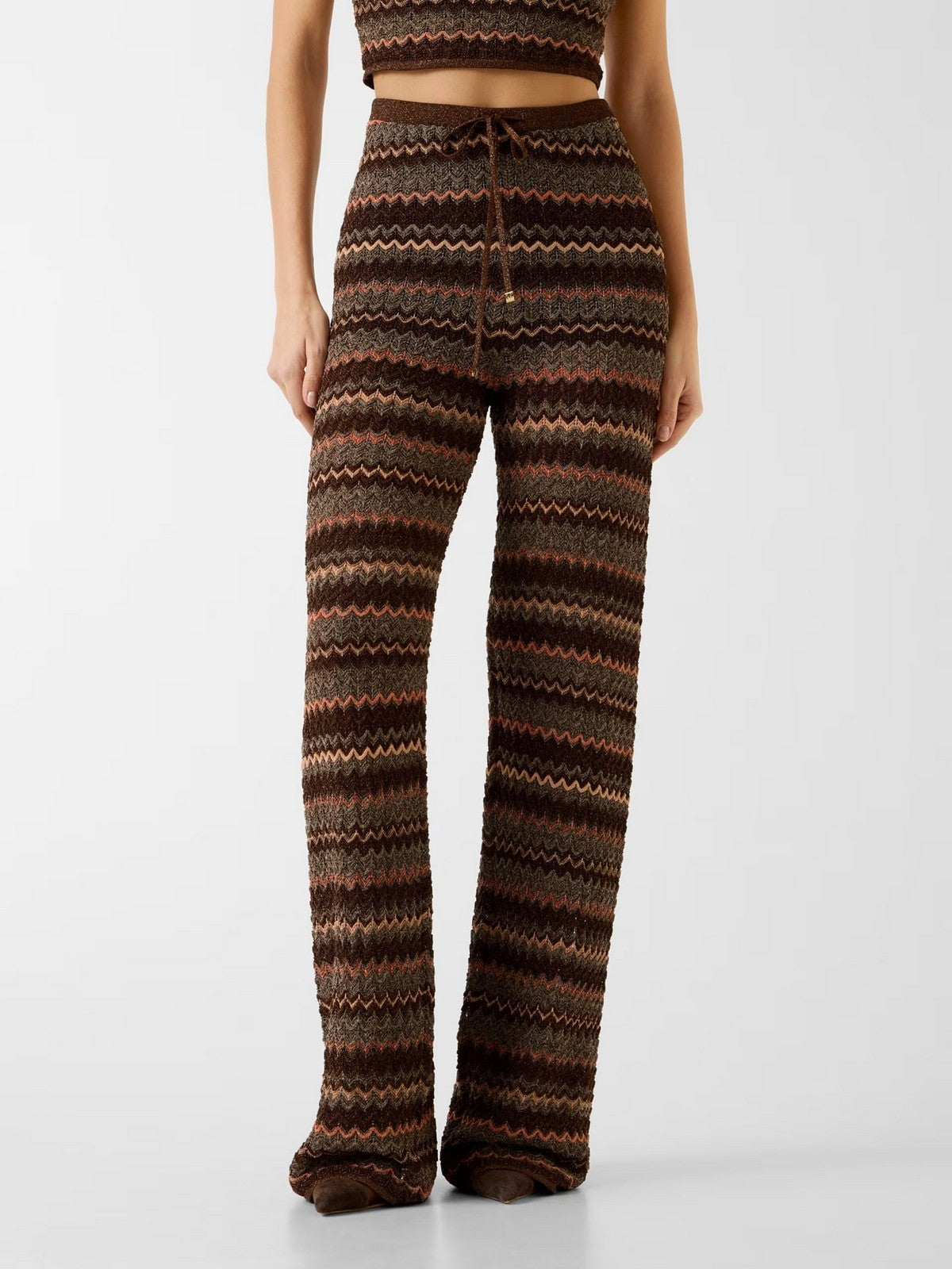 MARCIANO Pantalone Donna SUKI SWTR PANT G6GB13 Z0645 FMDZ BROWN/GOLD MULTI