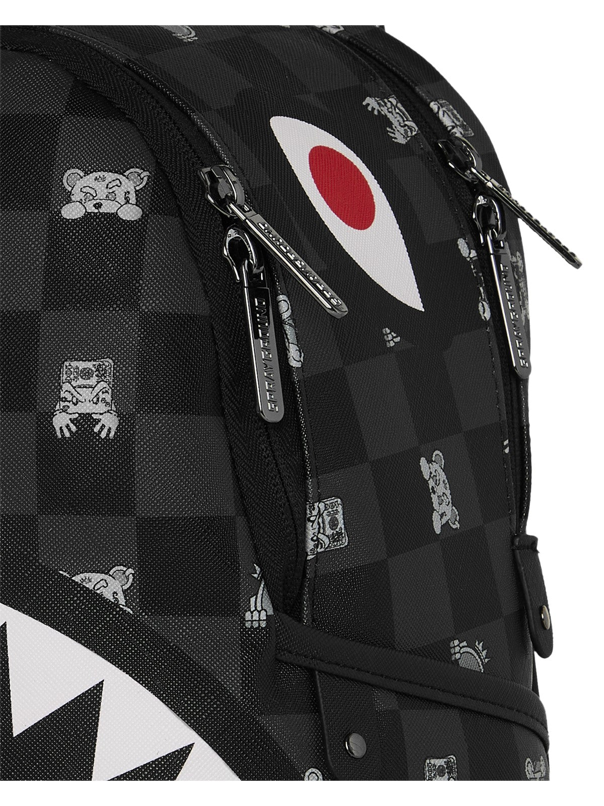 SPRAYGROUND Zaino Unisex adulto GRAY PEEKING CHARACTER CHECK SAVAGE BACKPACK 910B8908NSZ Nero