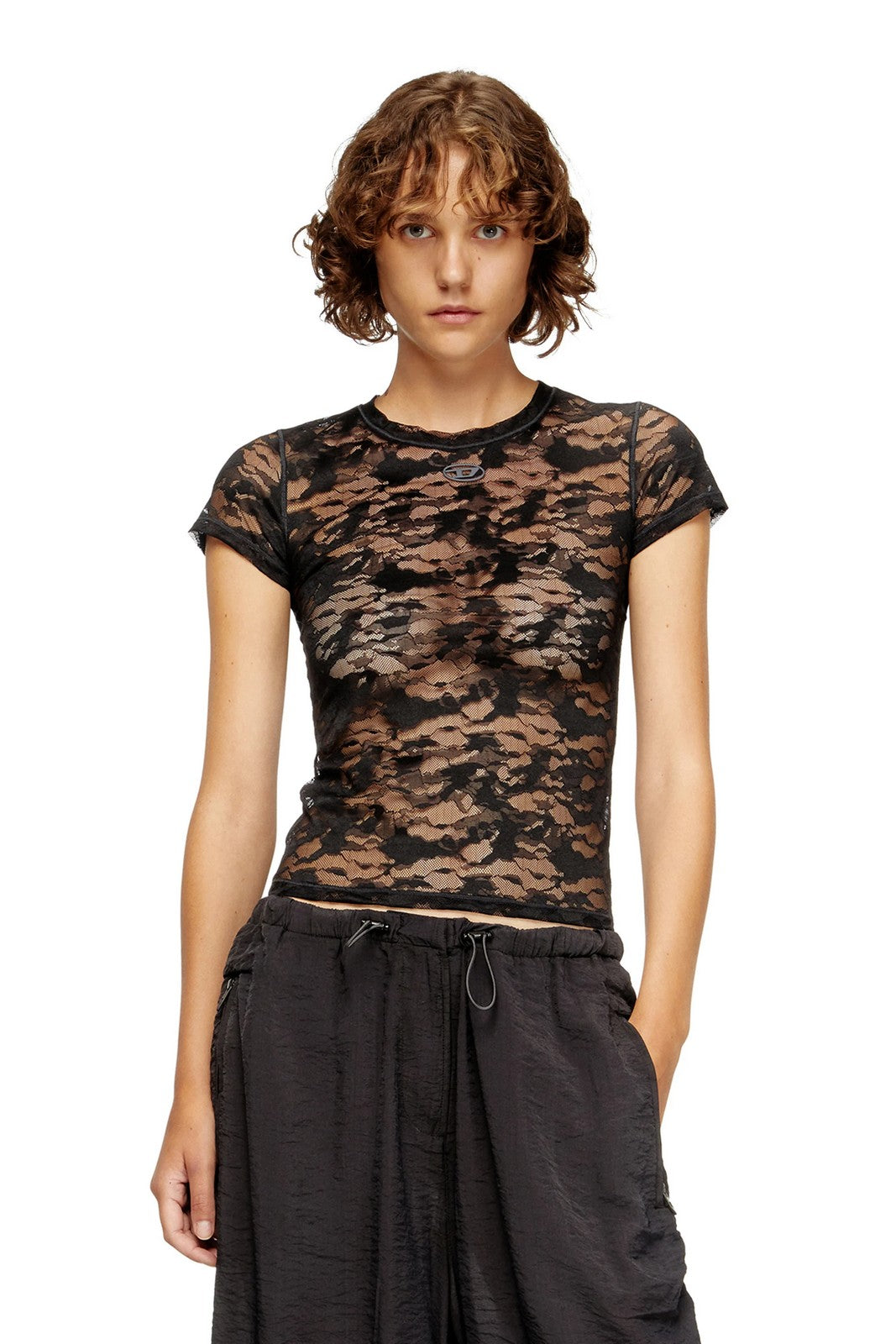 DIESEL T-shirt Donna KASIA-UTLT MAGLIETTA A18315 0DRAK 900 009 - EBONY gioboutiqueweb