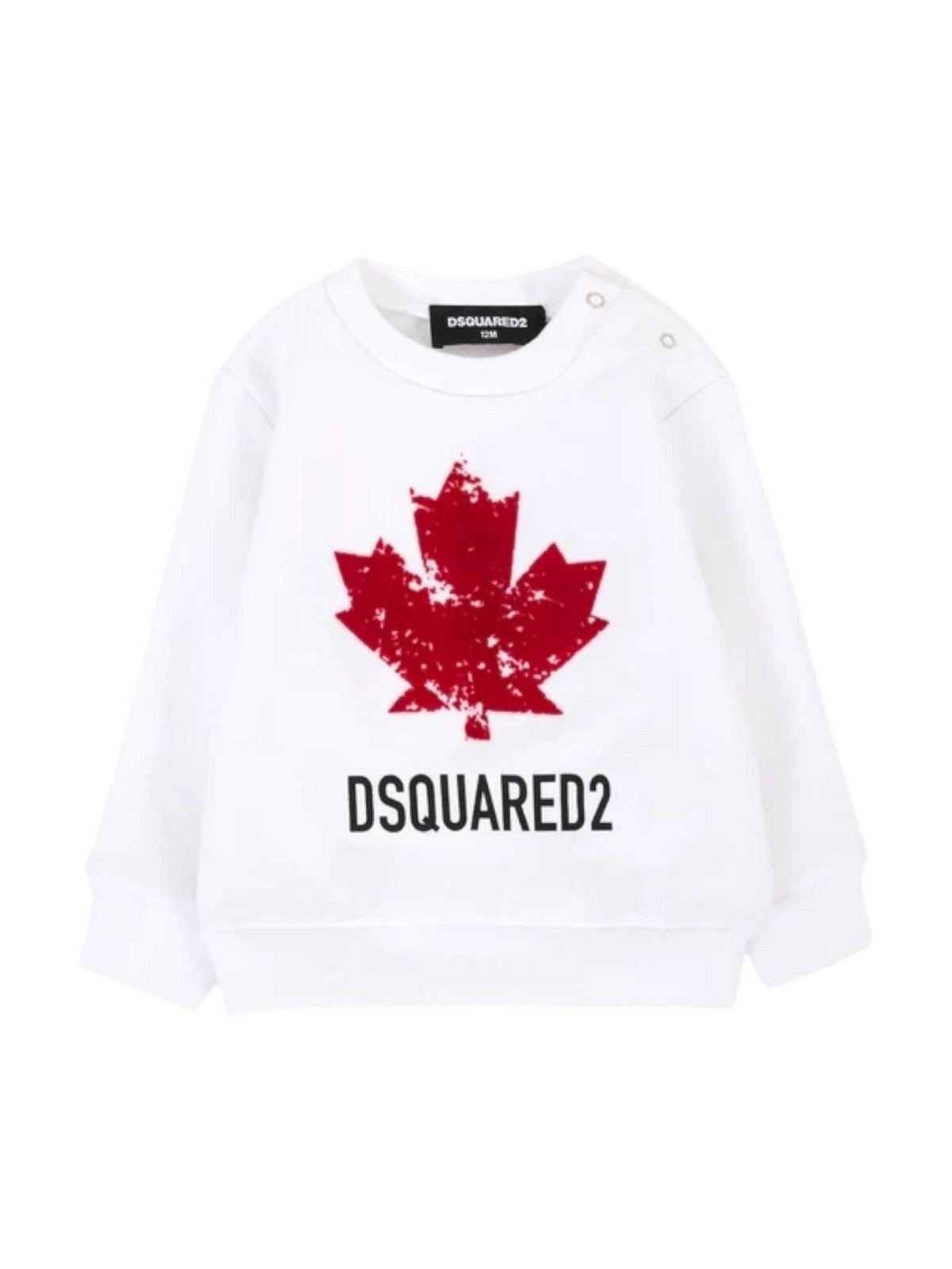 DSQUARED2 Felpa Bambini e ragazzi  DQ3096 D00ZF DQ100 WHITE gioboutiqueweb