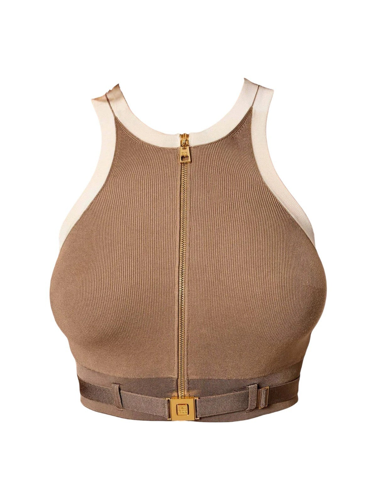 ELISABETTA FRANCHI Top Donna  TK71S61E2 727 ARGILLA/BURRO gioboutiqueweb