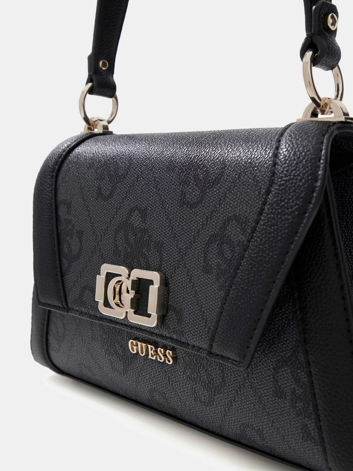 GUESS Borsa Donna KARNILLA LOGO FLAP SHLDR BAG HWOS99 01190 CLO COAL LOGO gioboutiqueweb