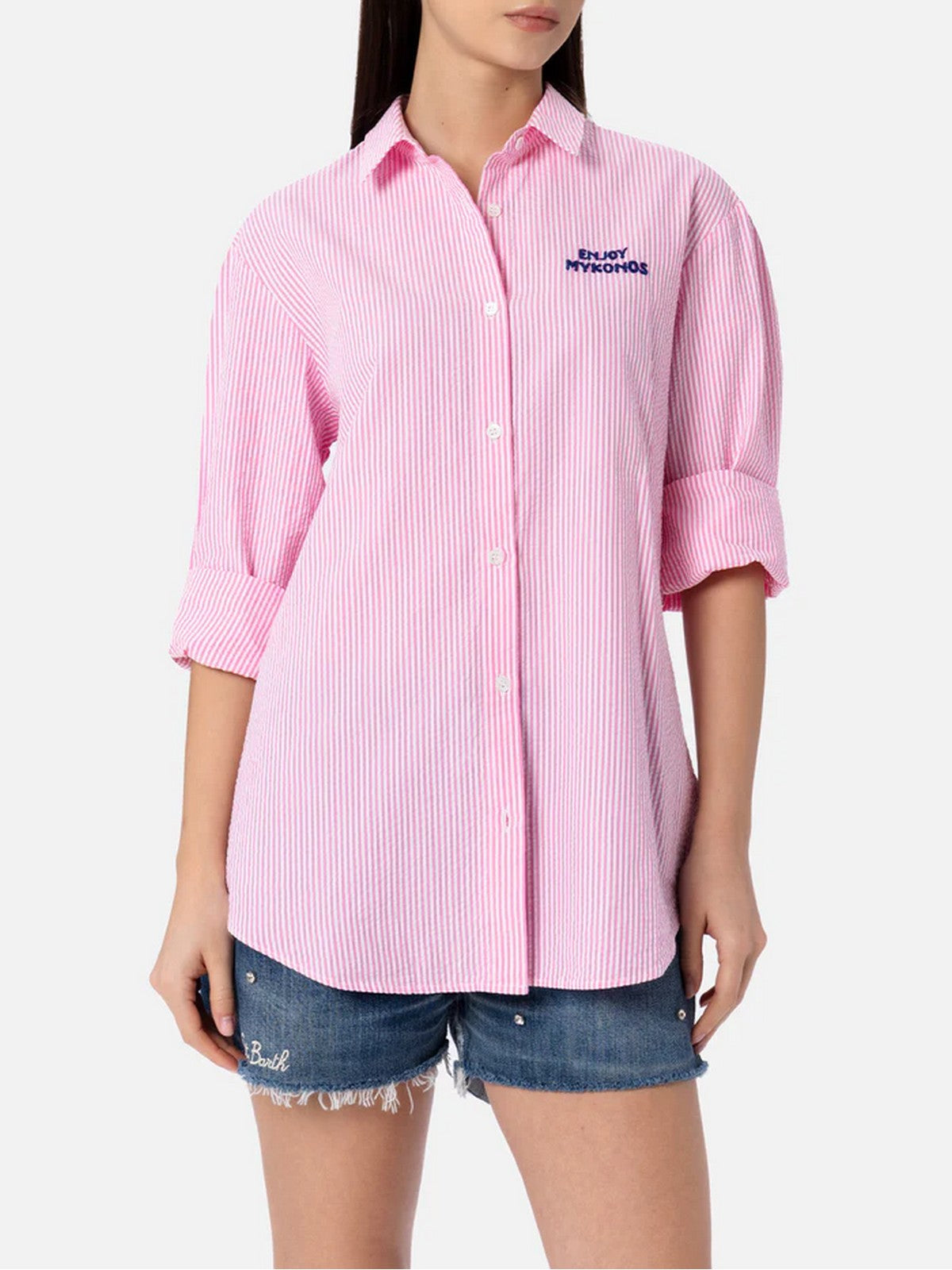 MC2 SAINT BARTH Camicia Donna  BRIGITTE EMBRY 03444F Rosa