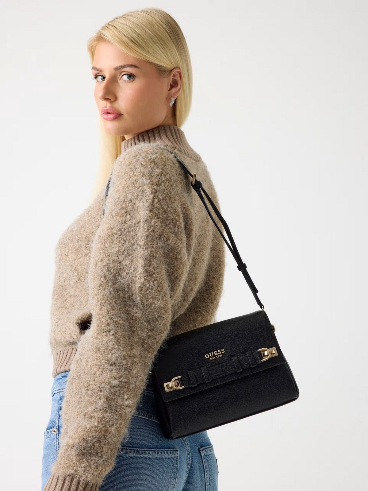 GUESS Borsa Donna GREGORIA FLAP CROSSBODY HWBG85 46200 BLA BLACK