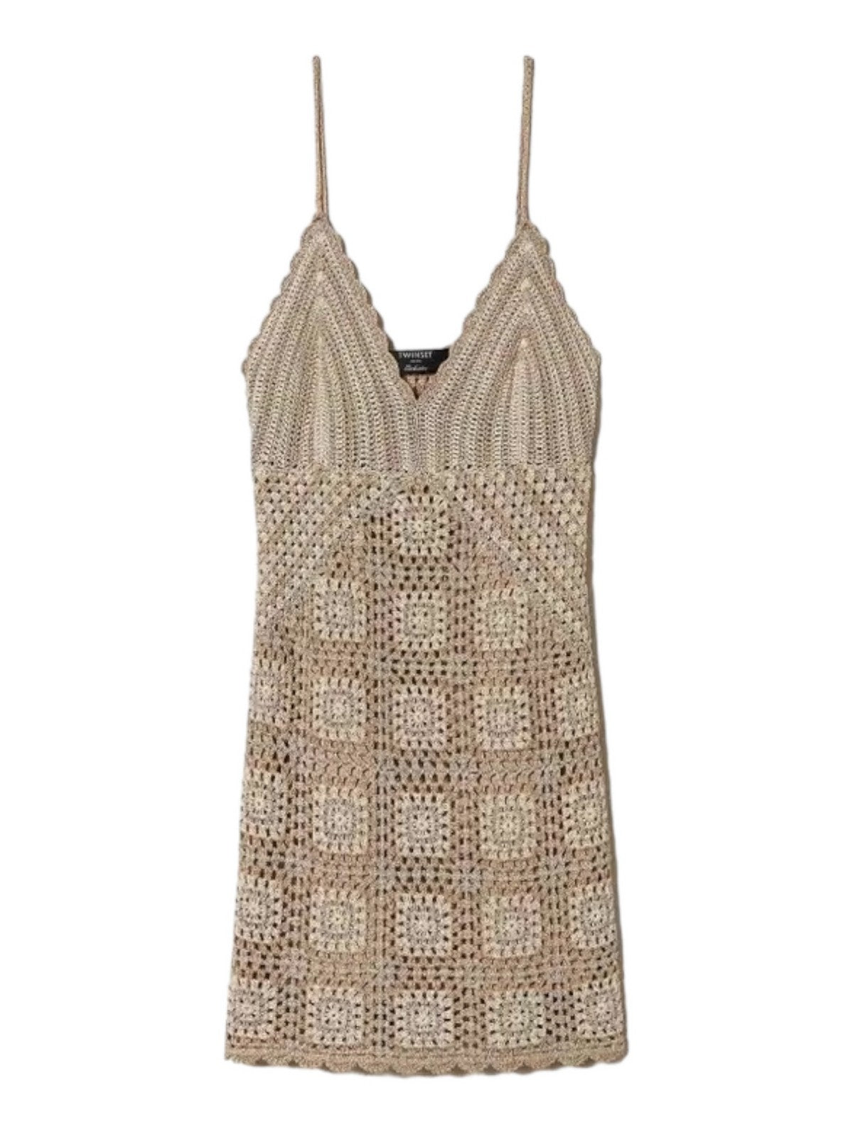 Twinset woman dress 241tt3312 11645 gold