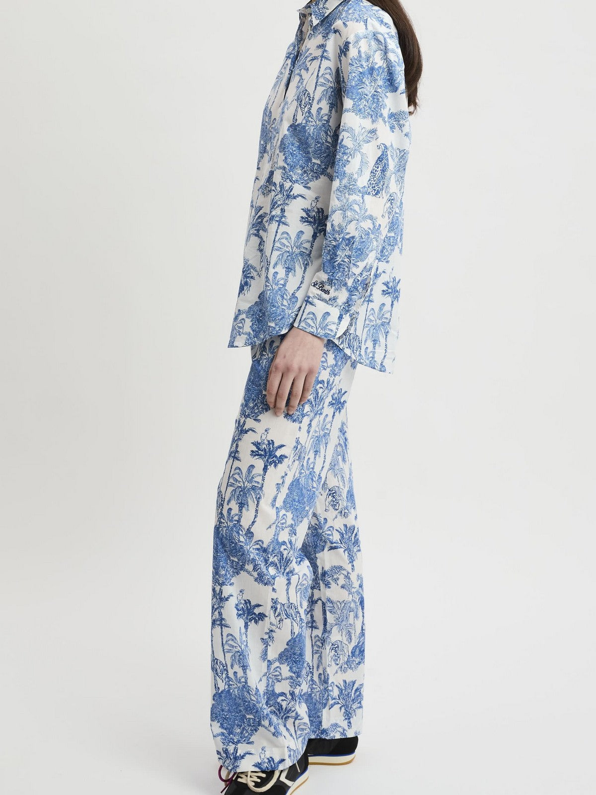 MC2 SAINT BARTH Camicia Donna  BRIGITTE 01288L COTTON JUNGLE OCEANIA 01 gioboutiqueweb