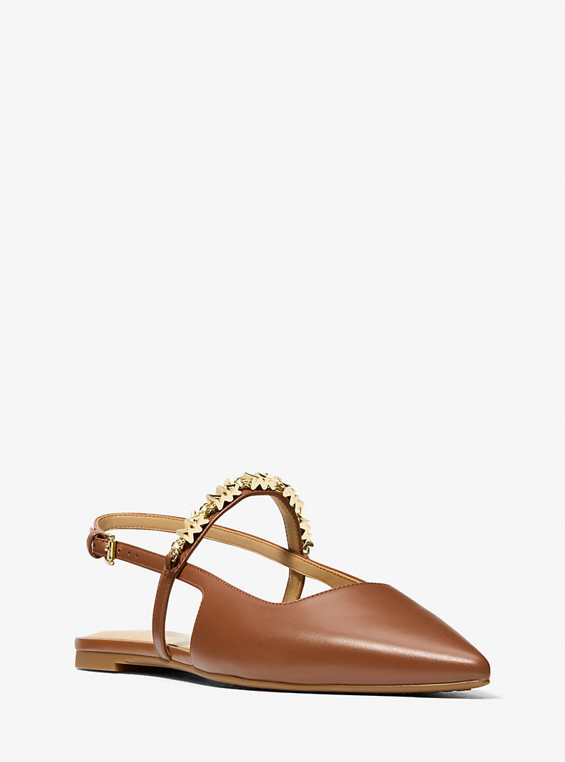 MICHAEL KORS Sandalo Donna DINA FLEX SLING FLAT 40R6DIFP2L 230 LUGGAGE gioboutiqueweb