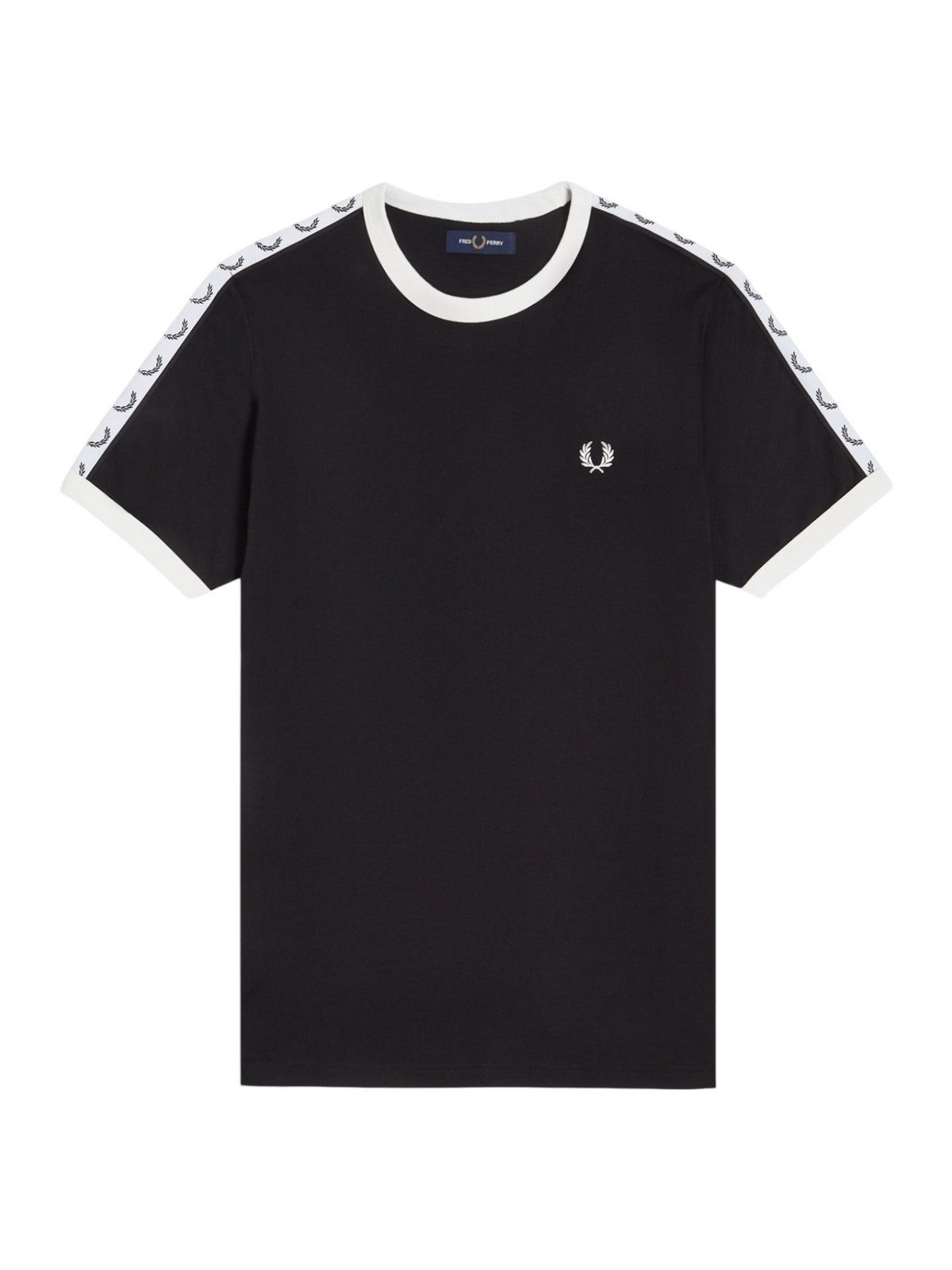 FRED PERRY T-shirt Uomo FP TAPED RINGER T-SHIRT FP-M4620 102 BLACK