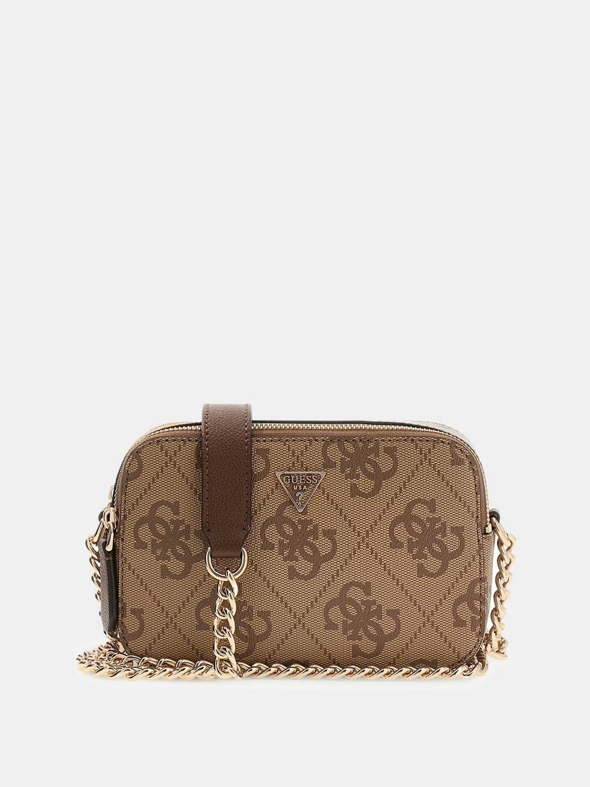 GUESS Borsa Donna NOELLE II CROSSBODY CAMERA HWSO96 72140 LGW LATTE LOGO/BROWN gioboutiqueweb