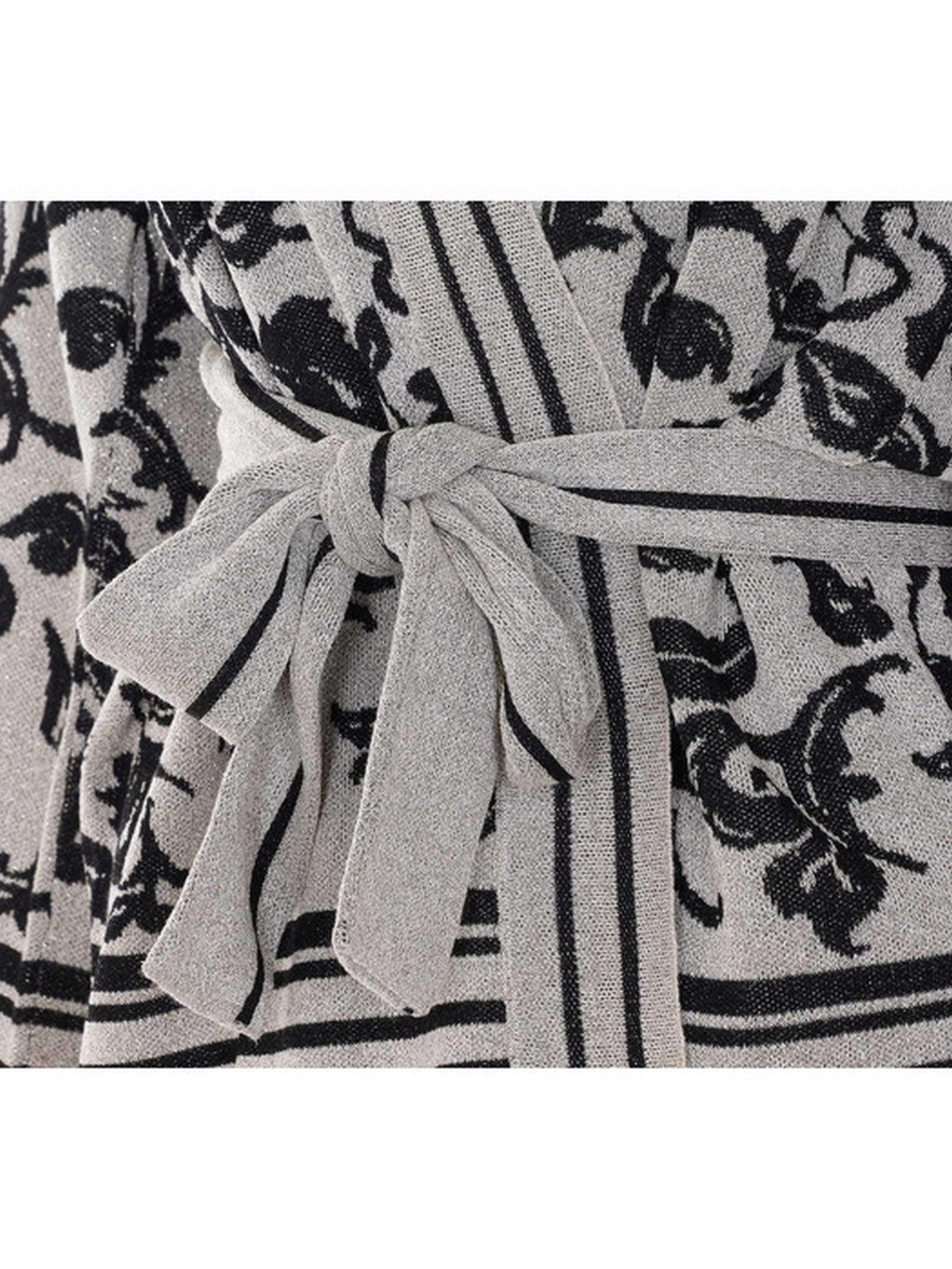 LIU JO WHITE Cardigan Donna  WA6423MA587 P9564 Jacq.arab.white/blac gioboutiqueweb