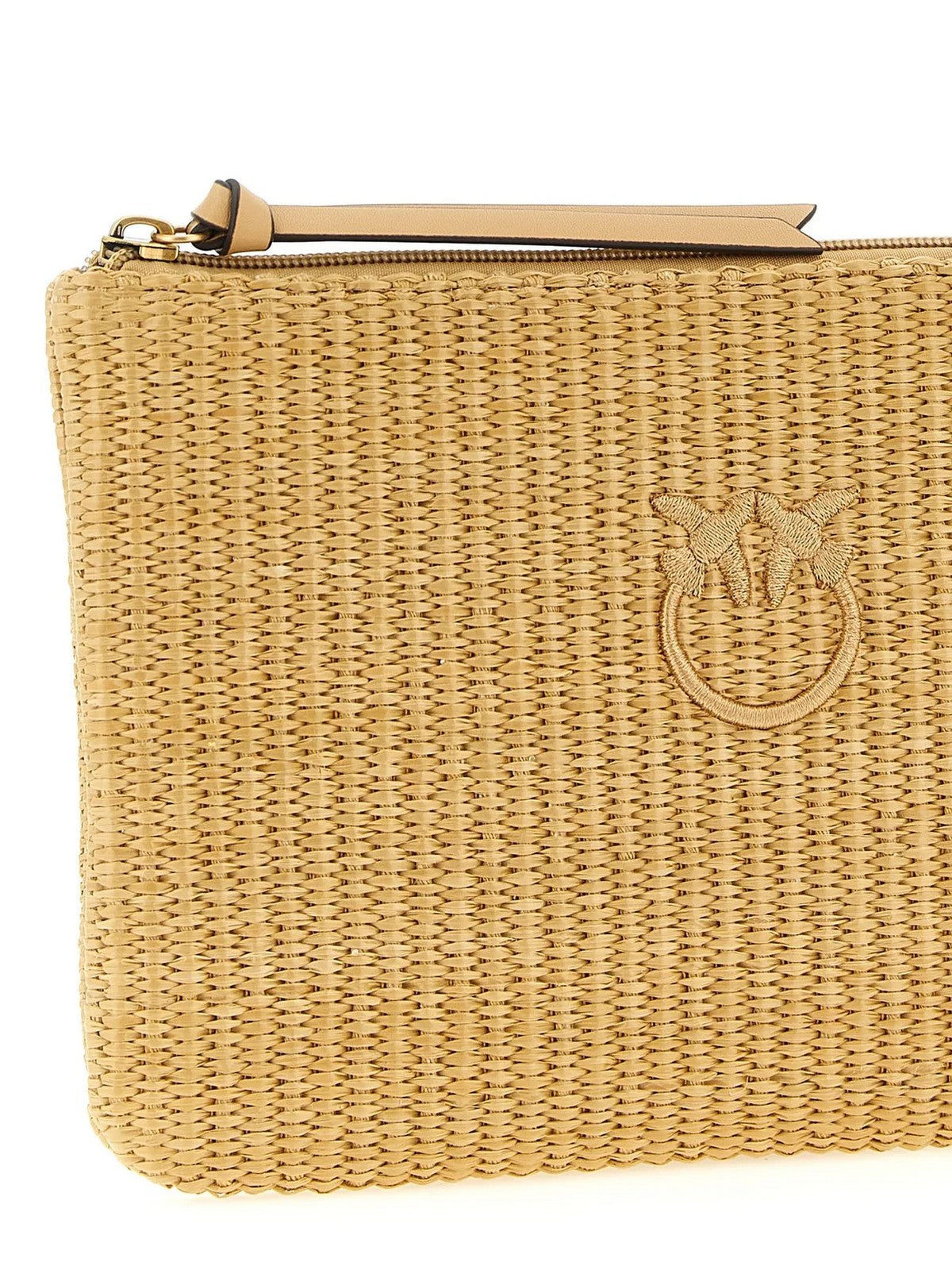PINKO Borsa Donna POCHETTE RAFIA 106763-A39Y C24Q RAFIA/NERO-ANTIQUE GOLD gioboutiqueweb
