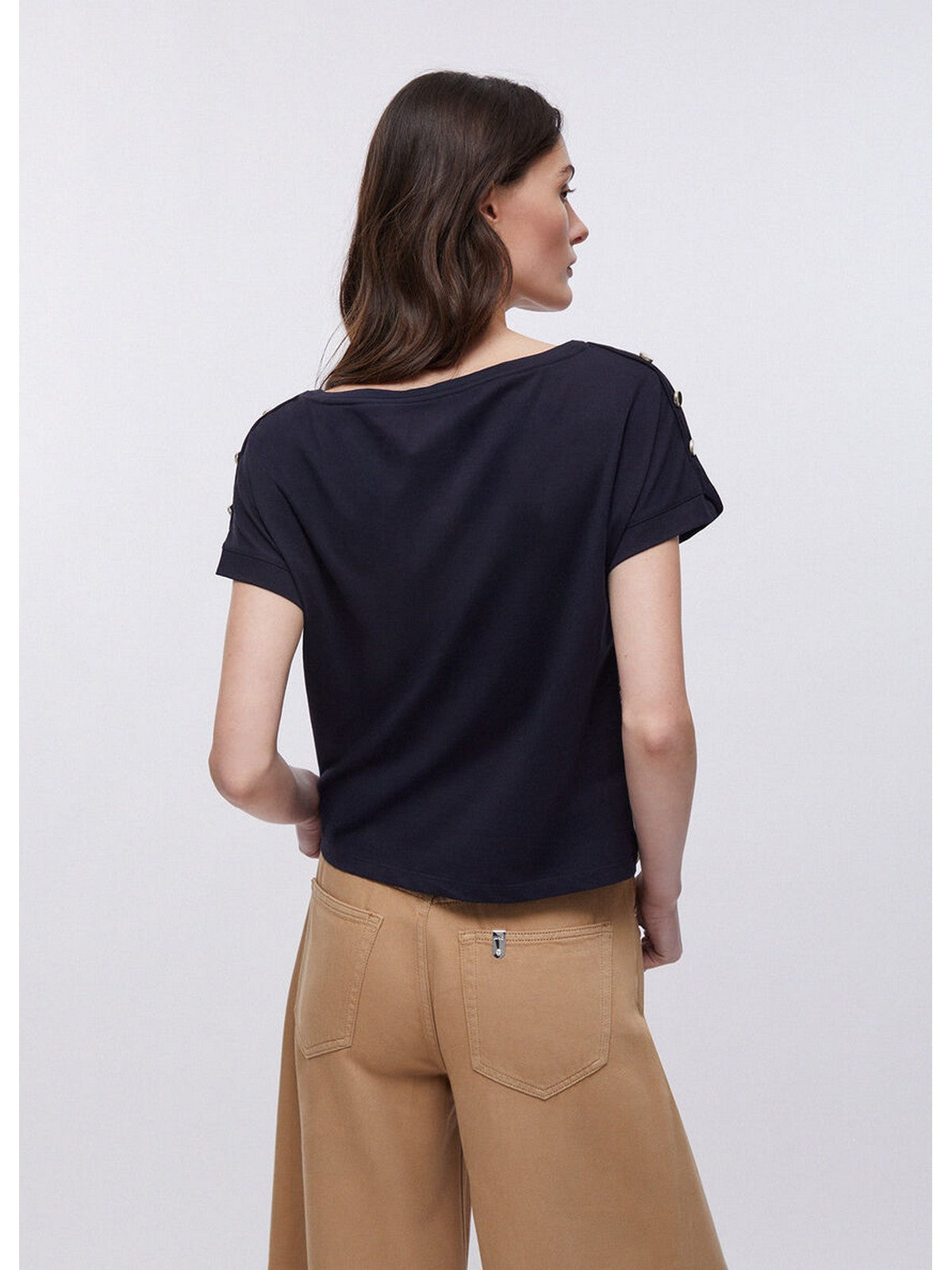 LIU JO WHITE T-shirt Donna  WA6437J6308 P9466 Nt.blu sky/bloom fou gioboutiqueweb