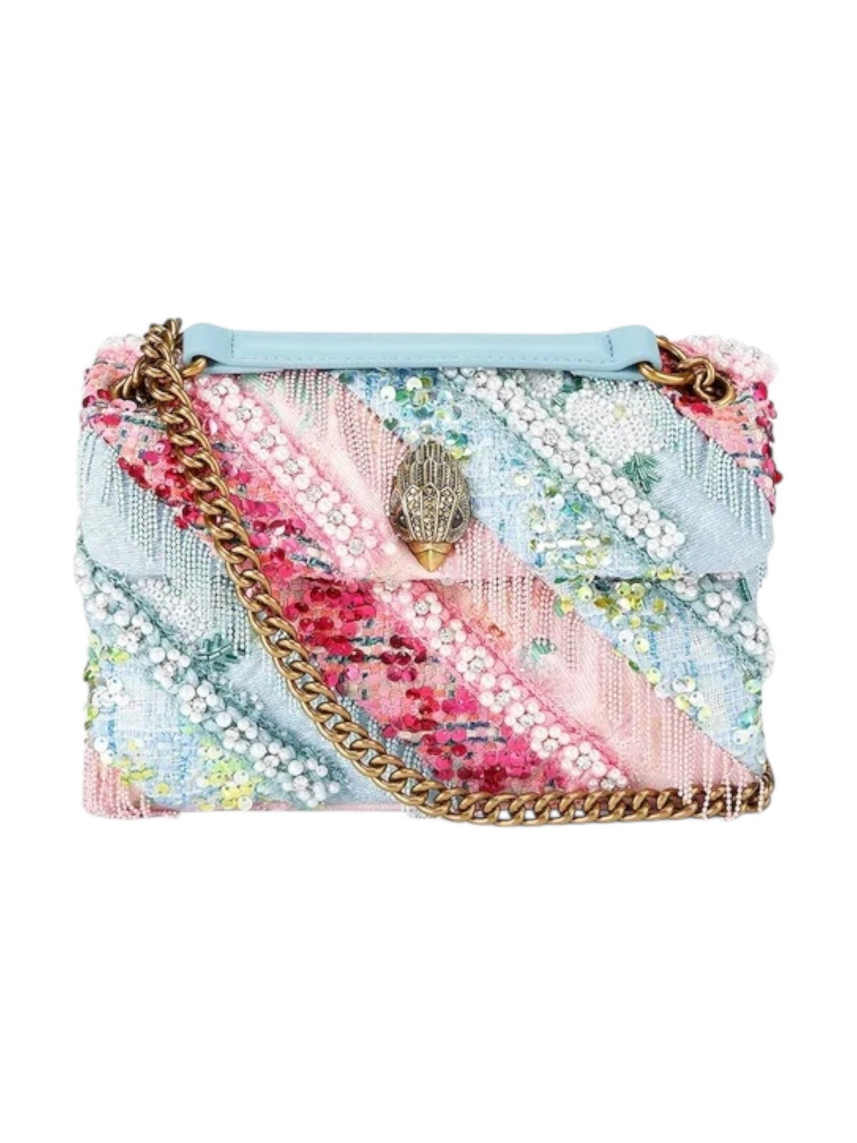 KURT GEIGER Borsa Donna 690-MD KENSINGTON FRINGES 5384086609 BLUE/PAL C BLUE/PAL C gioboutiqueweb