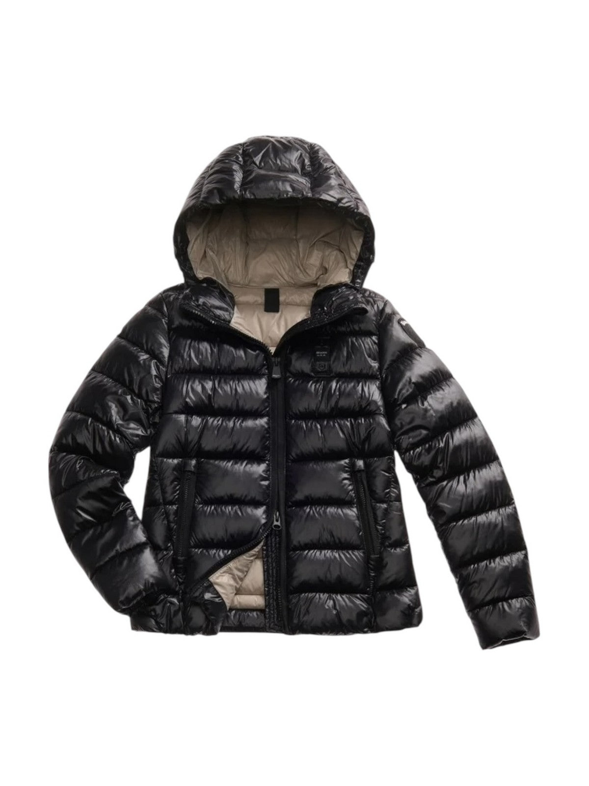 BLAUER Piumino Donna CAROLL 25WBLDC02072 006648 999EI NERO interno BEIGE 301 gioboutiqueweb