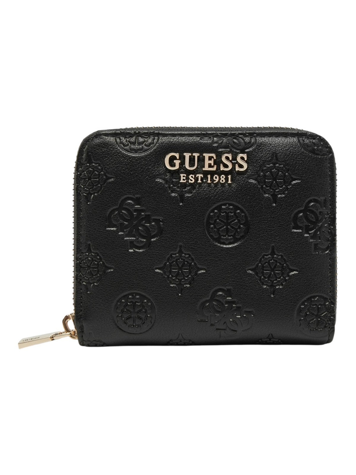 GUESS Portafoglio Donna GERTY SLG SMALL ZIP AROUND SWPD95 29137 BLA Nero gioboutiqueweb