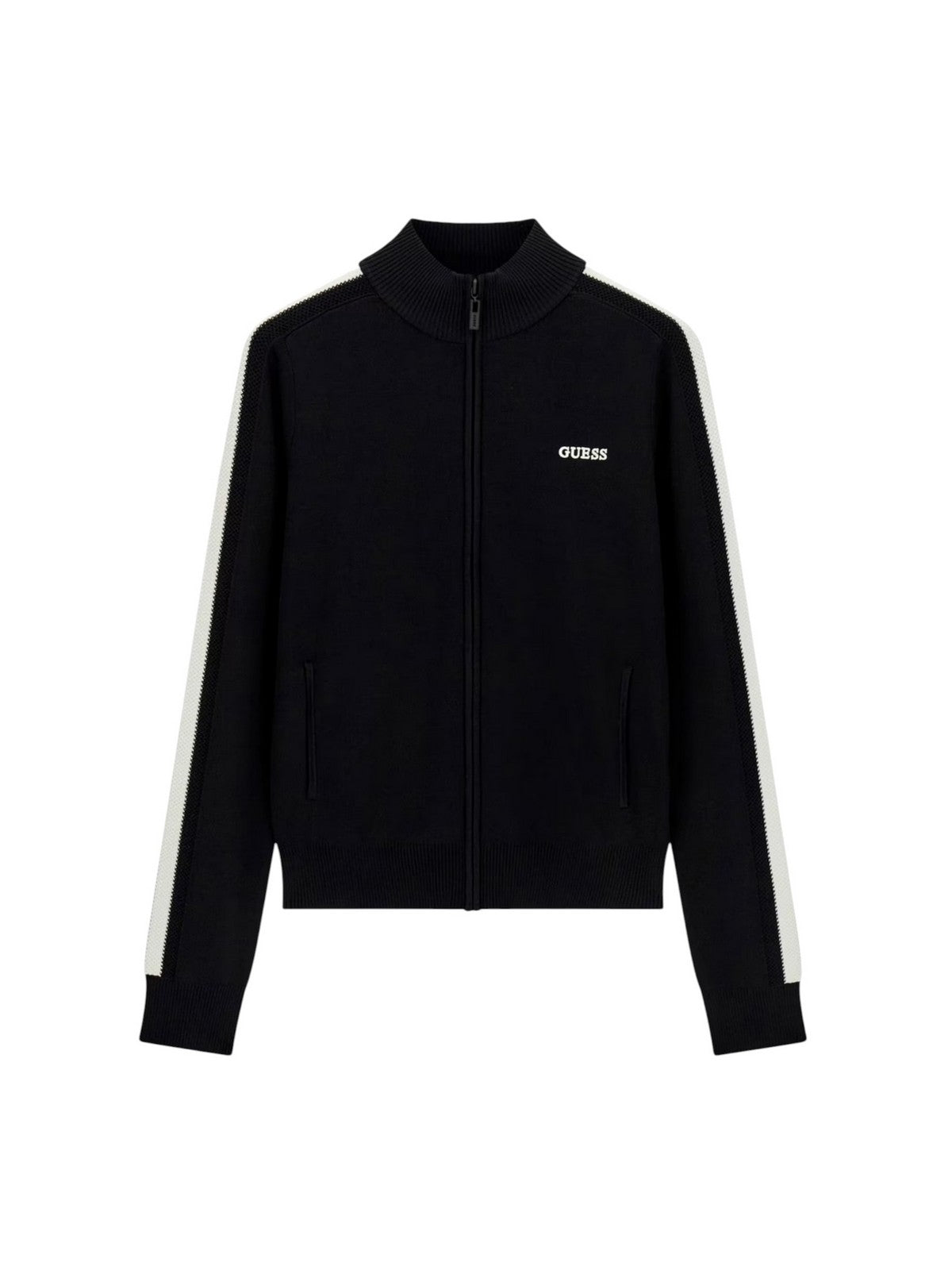 GUESS SPORT Felpa Donna GABRY FULL ZIP JACKET SWTR V6GR12 Z0752 JBLK Jet Black A996