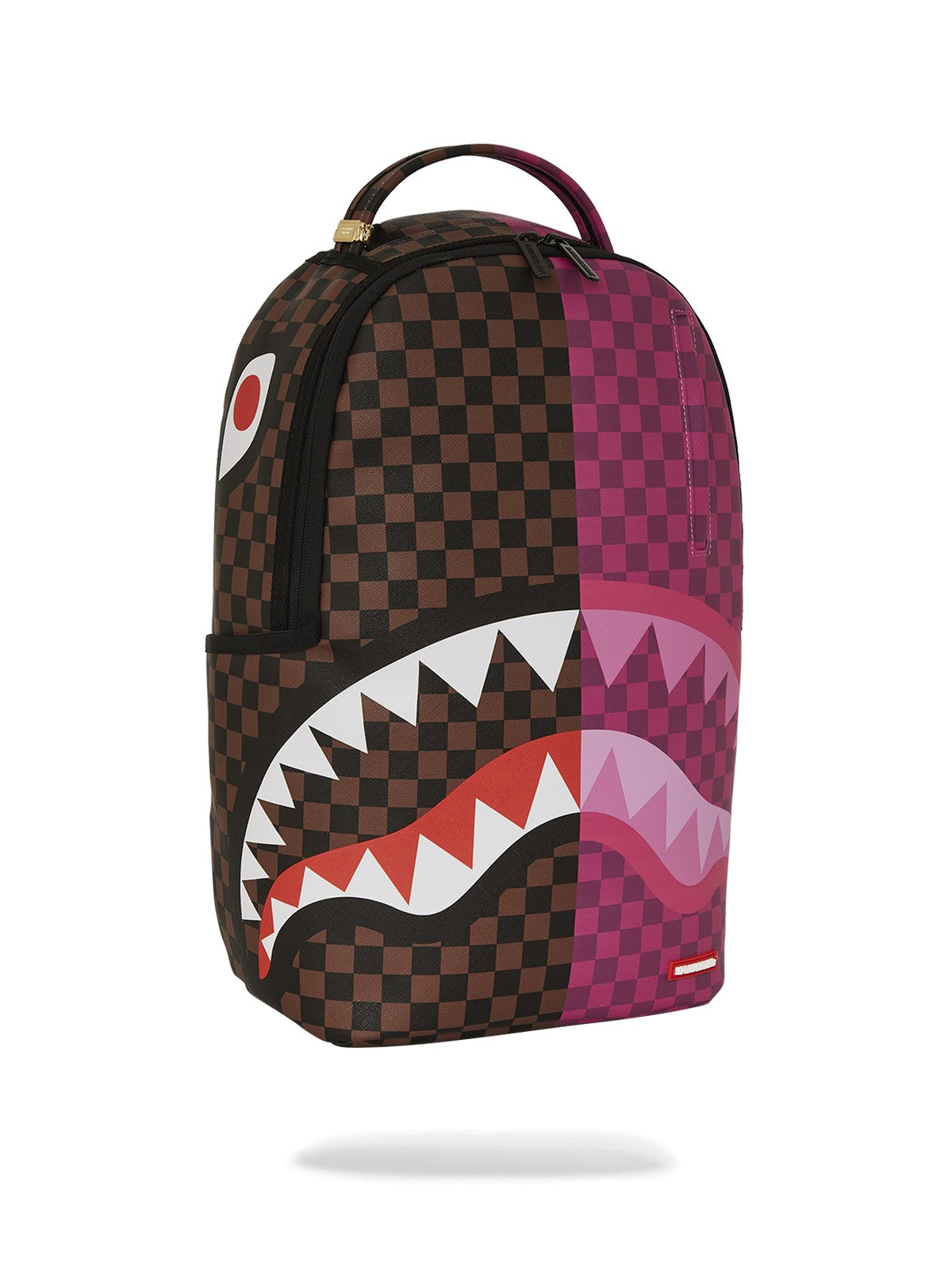 SPRAYGROUND Zaino Uomo SPLIT SIP PINK CHECK DLXSV BACKPACK 910B6286NSZ MARRONE/ROSA gioboutiqueweb