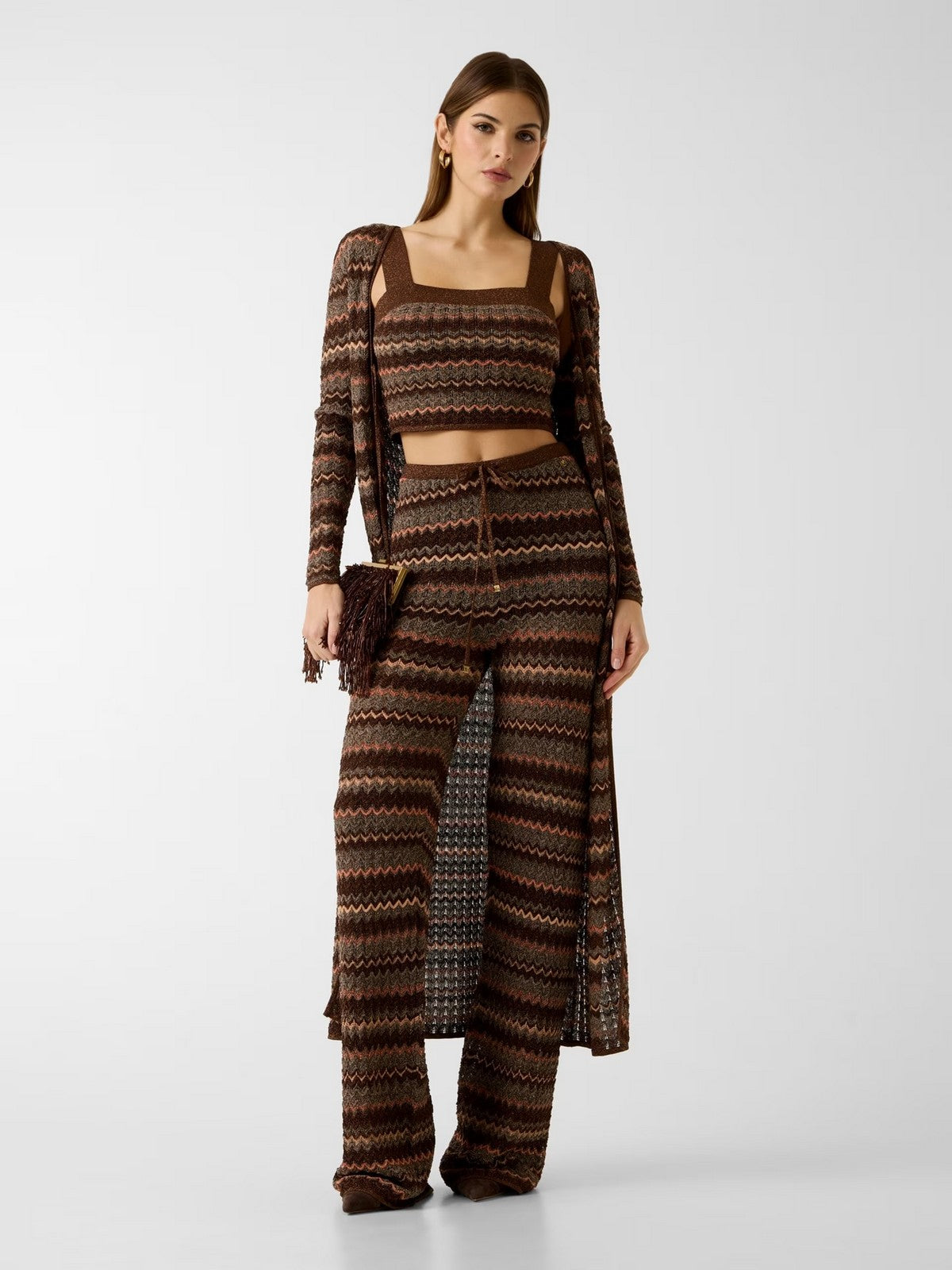 MARCIANO Cardigan Donna SUKI LS SWTR CARDIGAN G6GR14 Z0641 FMDZ BROWN/GOLD MULTI