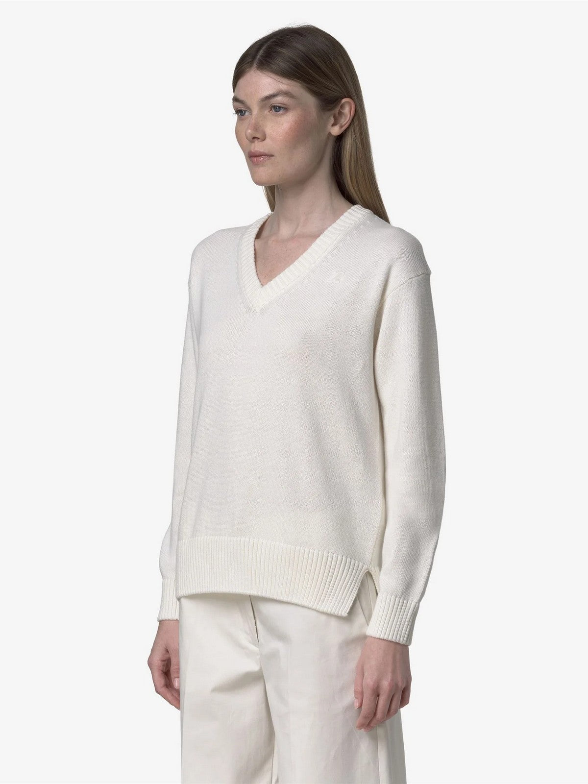 K-WAY Maglione Donna ADINE COTTON CASHMERE K4125RW X42 WHITE GARDENIA