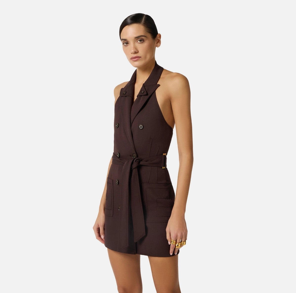 ELISABETTA FRANCHI Abito Donna  AB91461E2 644 CACAO