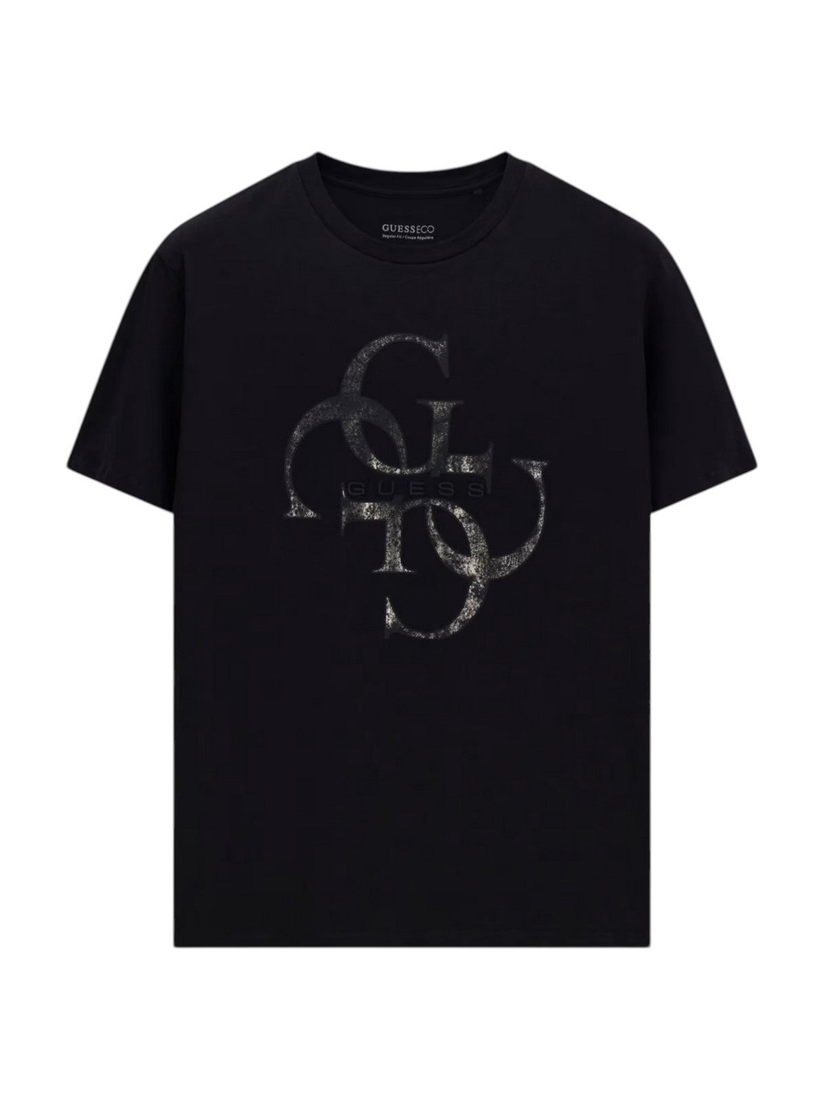 GUESS T-shirt Uomo SS BSC SHIMMER QUATTRO G TEE M6RI03 I3Z14 JBLK Jet Black A996 gioboutiqueweb