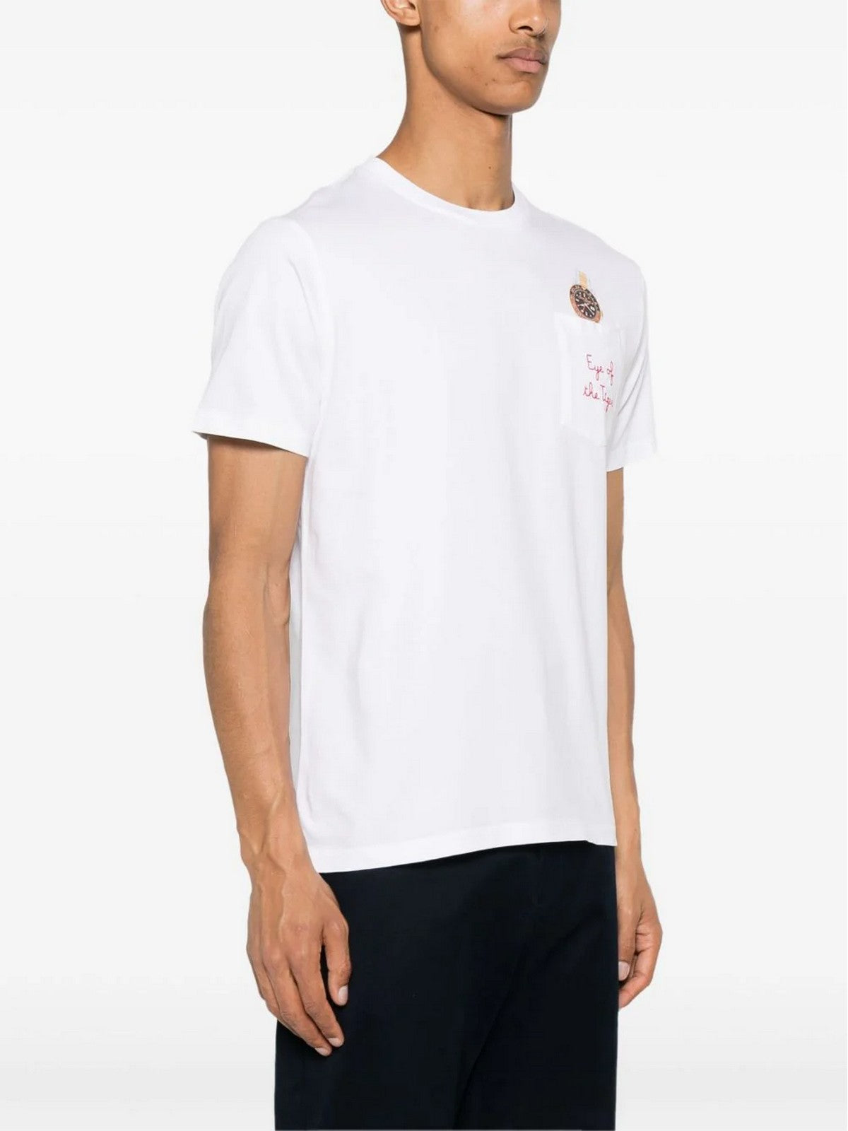 MC2 SAINT BARTH T-shirt Uomo  AUSTIN 02514H EYE TIGER 01N EMB gioboutiqueweb