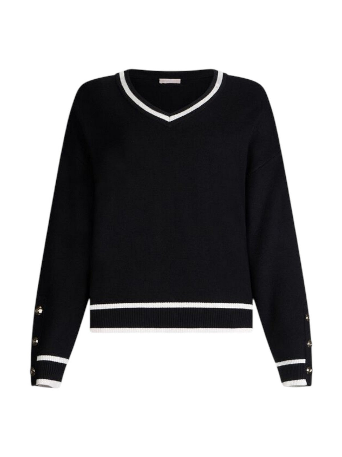 LIU JO SPORT Maglione Donna  TF5229MS59L 03N66 Nero/bianco latte