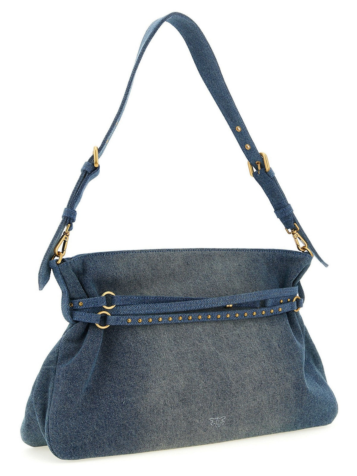 PINKO Borsa Donna BELT BAG BIG DENIM 105903-A31G PJDQ LAVAGGIO MEDIO-ANTIQUE GOLD gioboutiqueweb